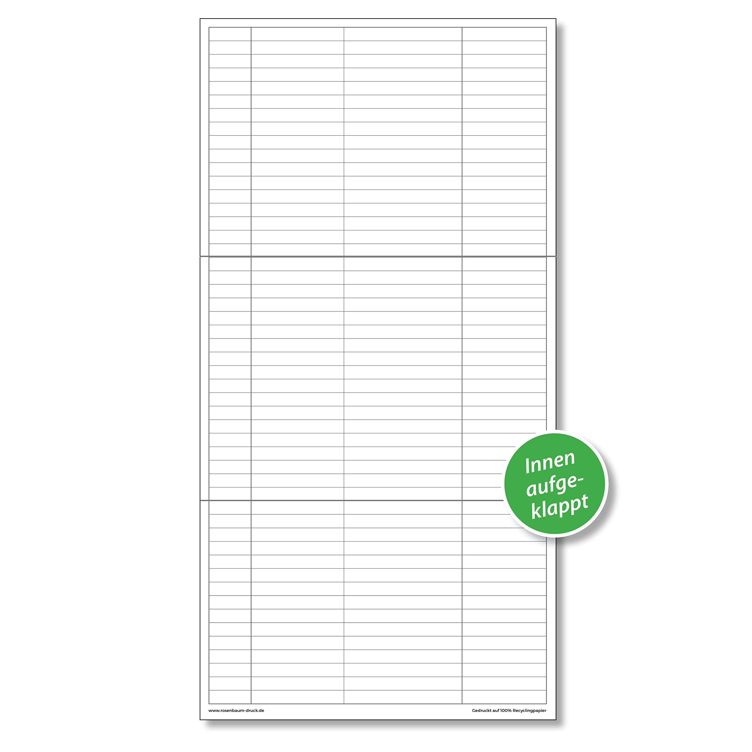 100 Gefaltete Patientenakten A5 – Karteikarten Für Arzt, Physio & Therapie, 20x45 Cm