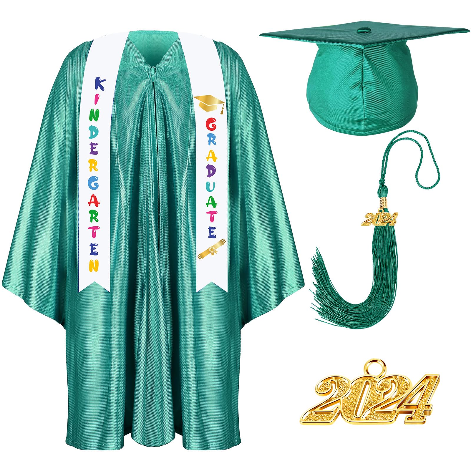 2025 Year Preschool and Kindergarten Graduation Gown Cap Tassel Set ...