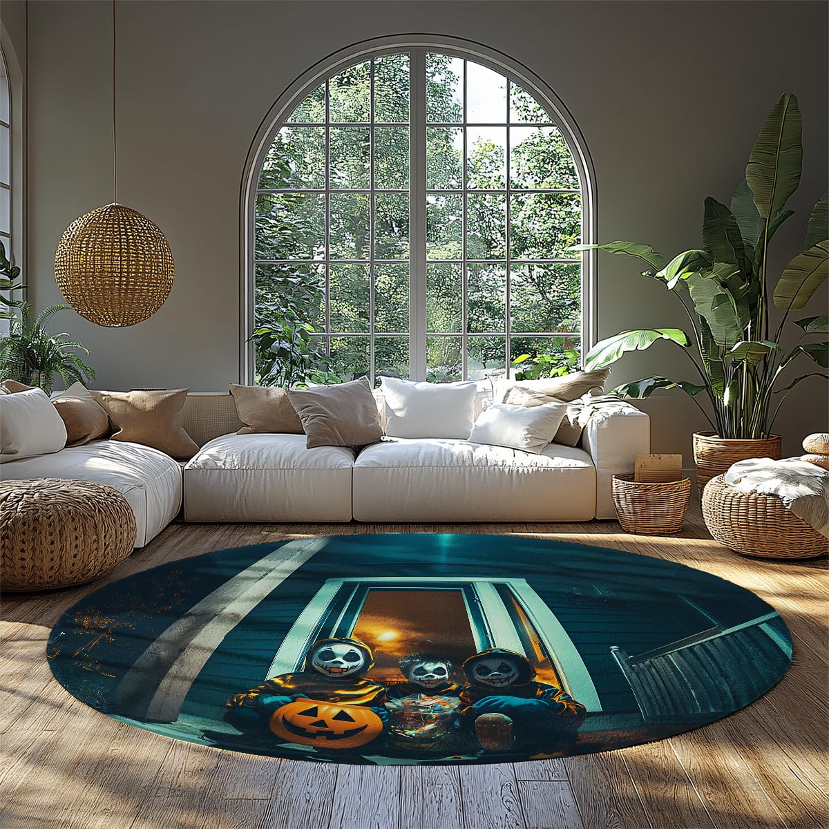 Tapis mince lavable Halloween 150cm : fini la saleté dans la salle de jeux