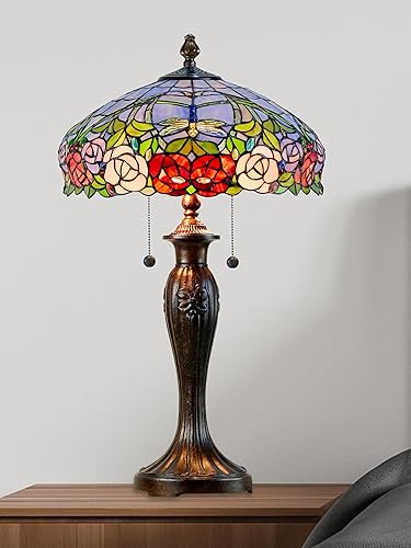 Miniatura 2 de Dale Tiffany TT12232 Lámpara de mesa Zenia Rose, 27" x 16.25" x 16.25", Fieldstone