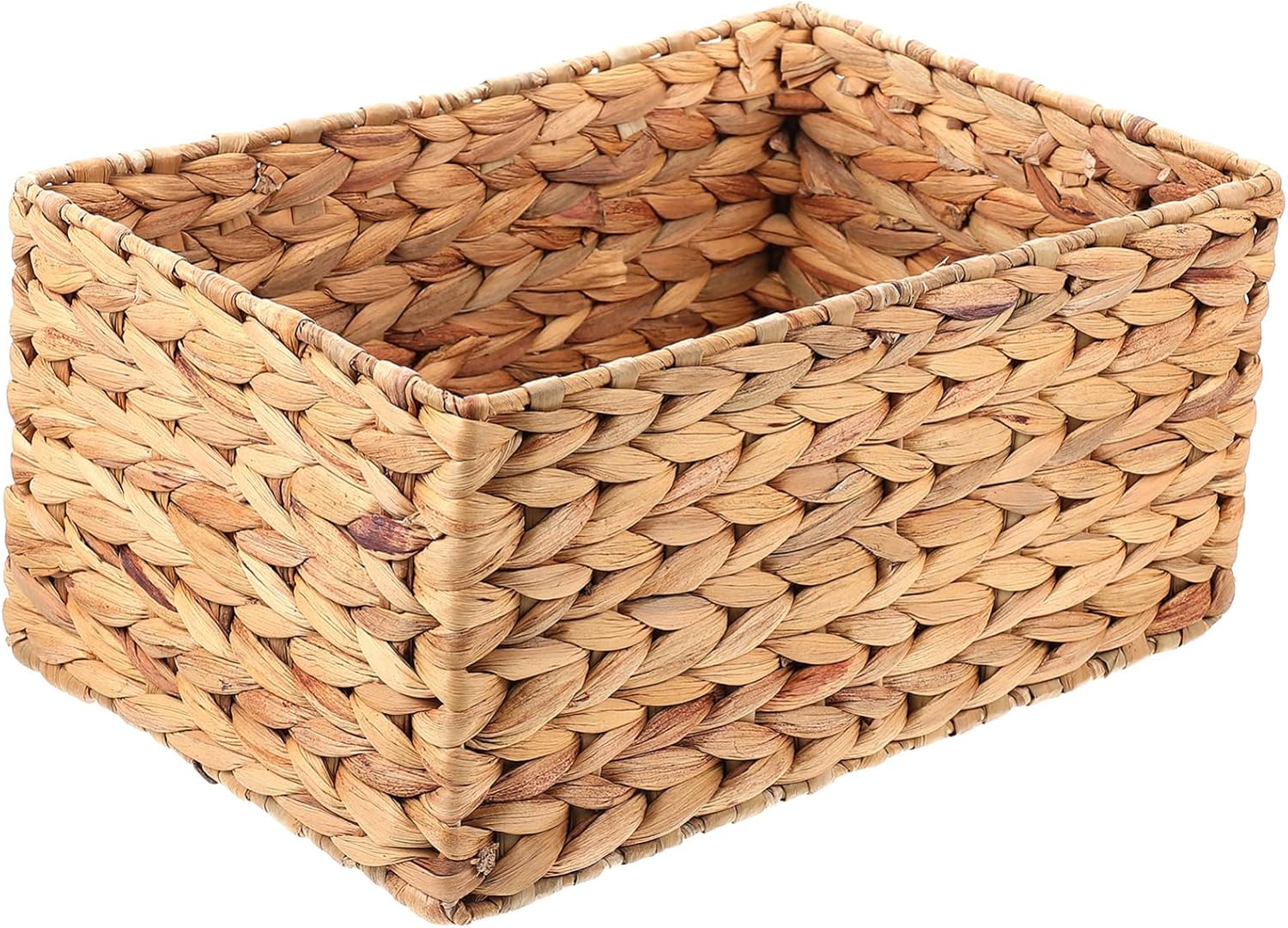 Levemolo Woven Basket Rattan Storage Basket Wicker Storage Bin for Office Home Kitchen Bathroom