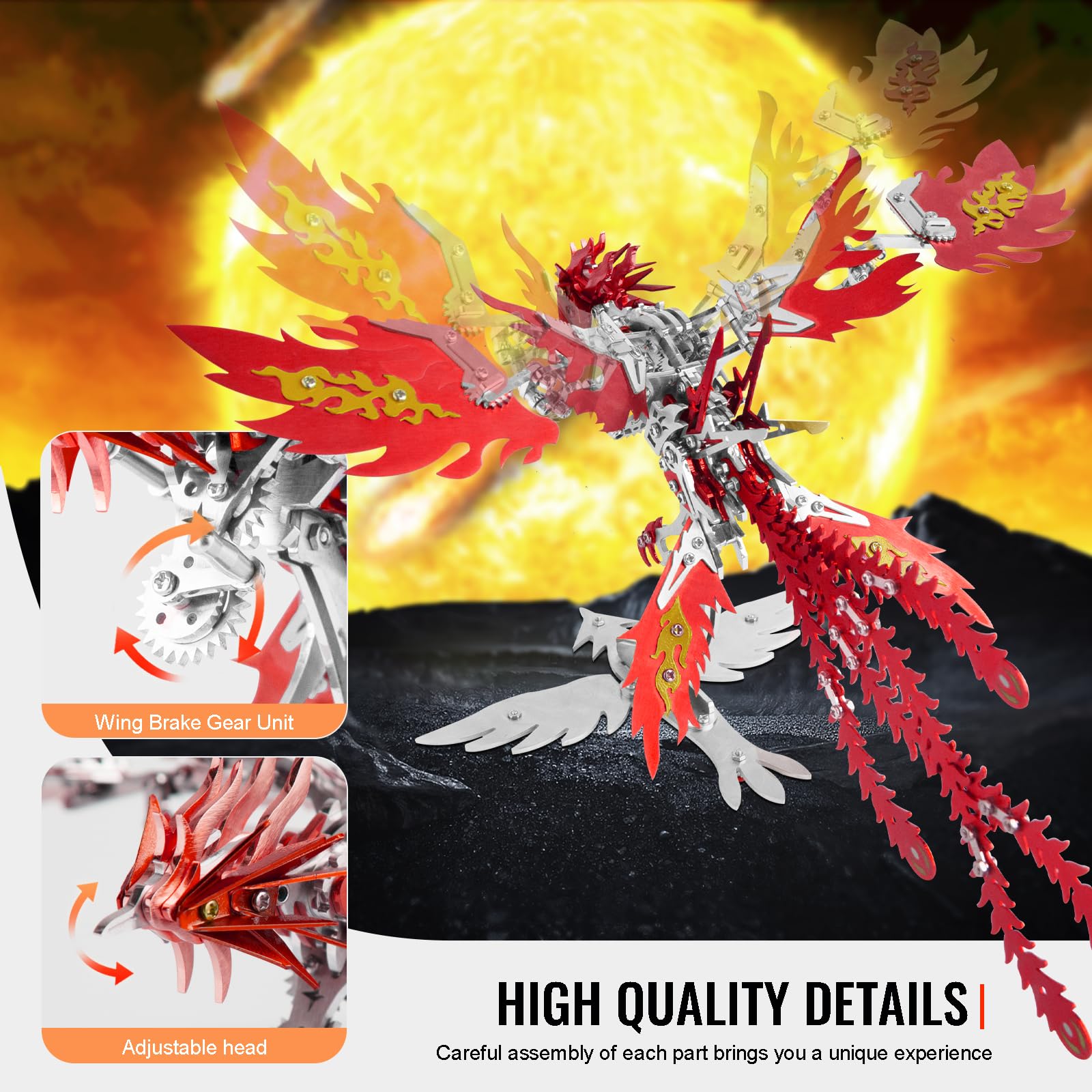 Amazon.com: 3D Metal Puzzles for Adults,Golden Phoenix Mechanical