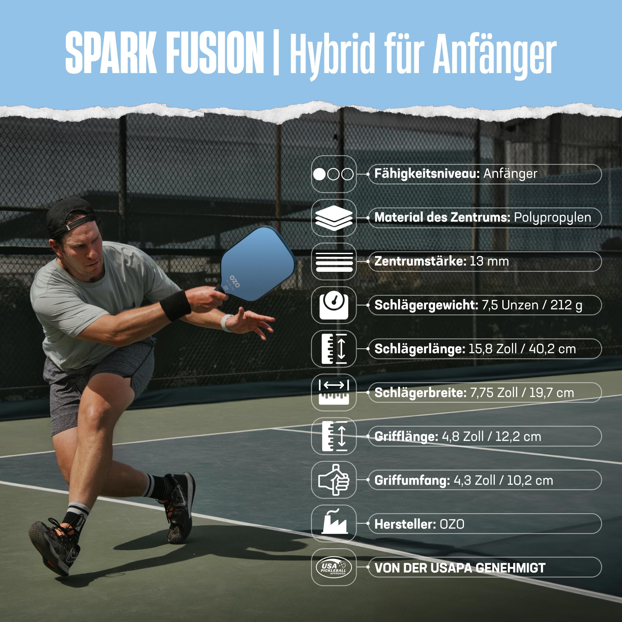 OZO Pickleball Set mit 4