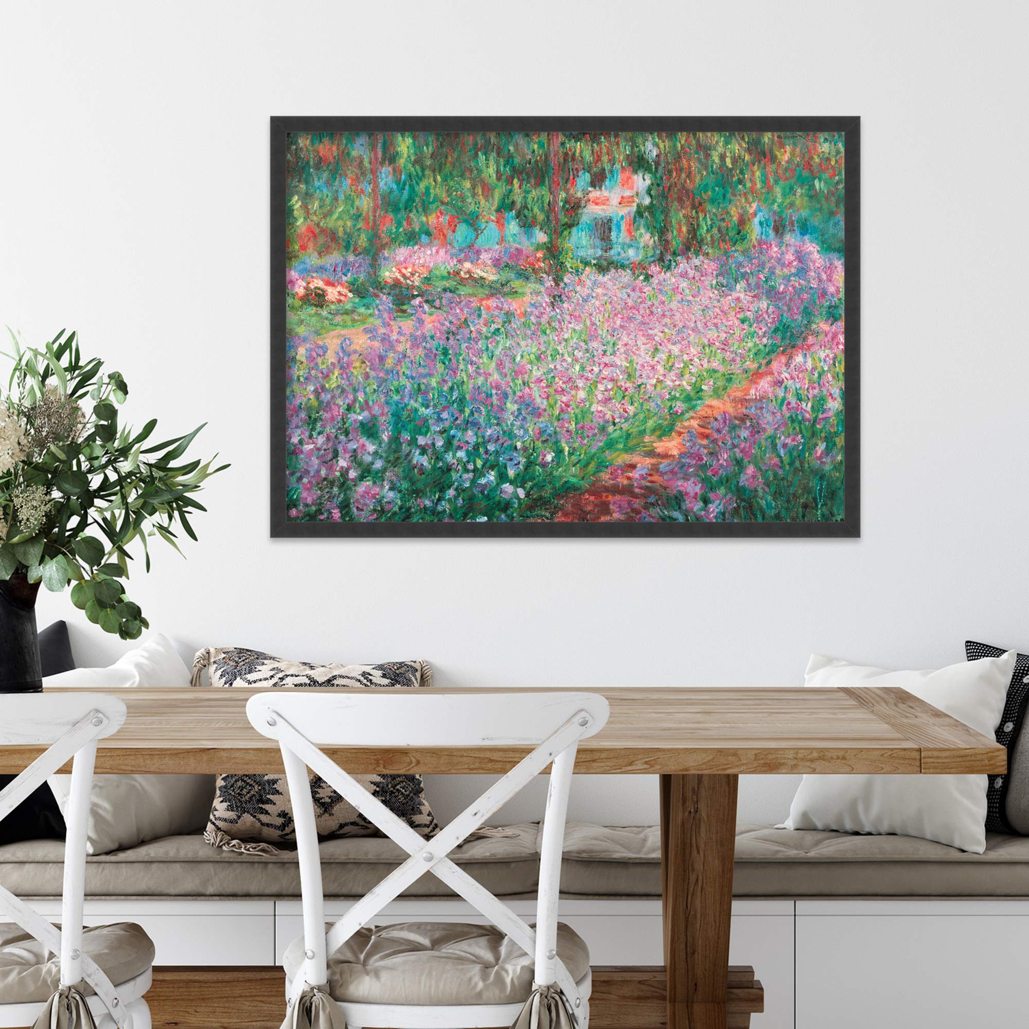 Amazon.co.jp: フレーム付きアートプリント、' Le Jardin de Monet a