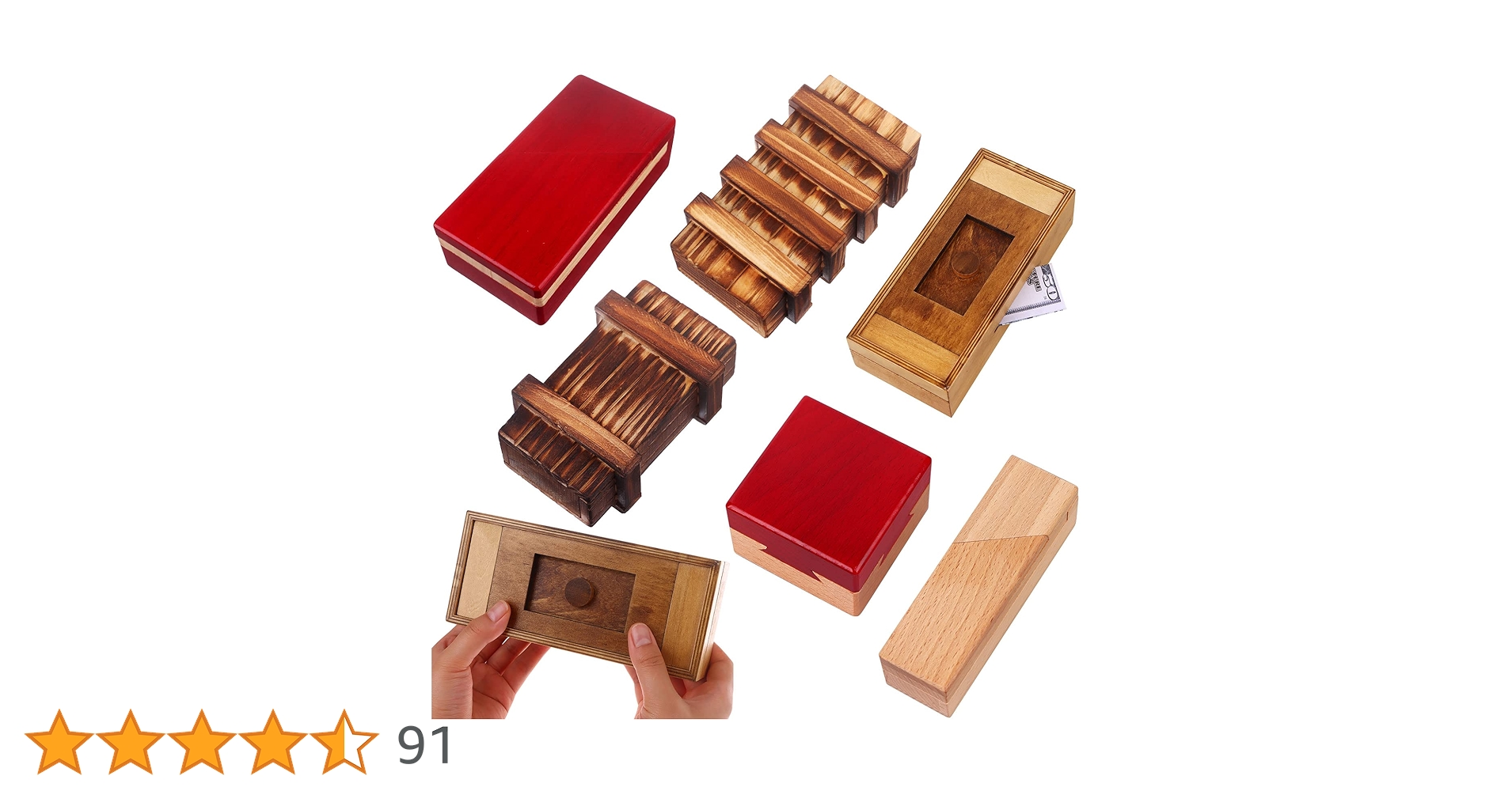 Amazon.co.jp: パズルボックス 6個パック 木製シークレットパズル