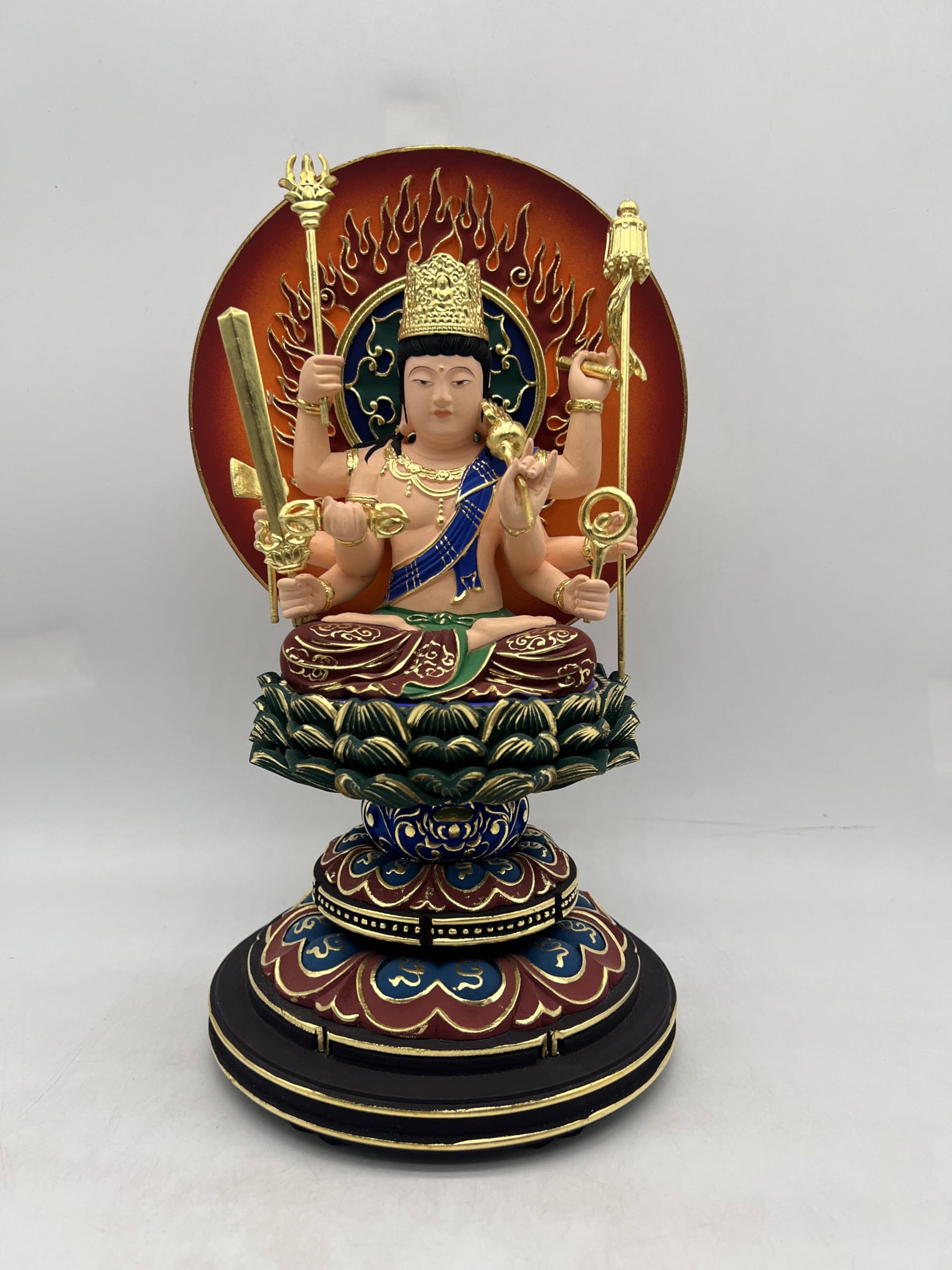 Amazon|仏像 大随求菩薩 桧木 木彫仏像 木彫り 木製 総高31cm Amazon|仏像 大随求菩薩 桧木 木彫仏像 木彫り 木製 総高31cm