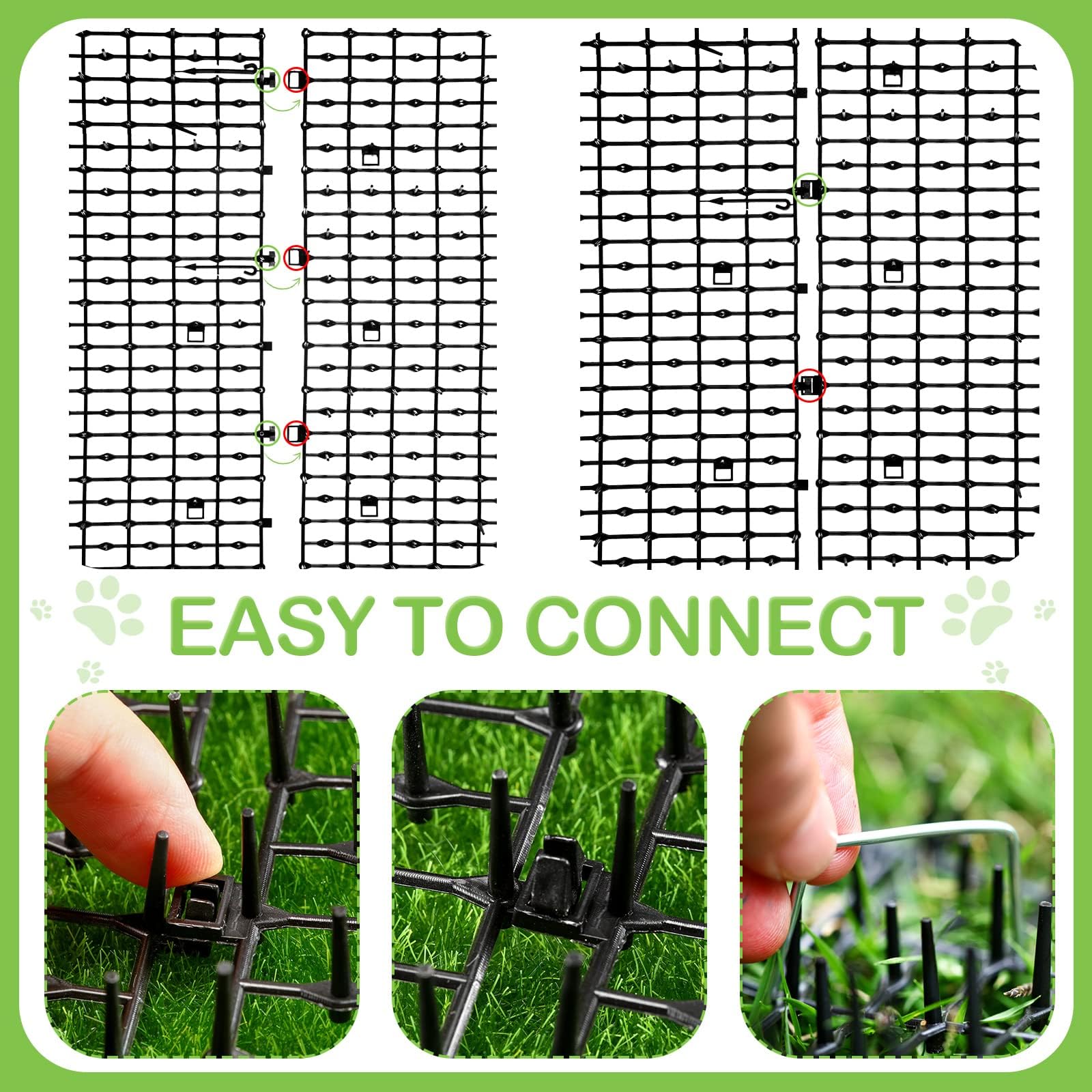 Tapete para gatos de 78 x 11.8 pulgadas, tapete para gatos con pinchos, tapete de entrenamiento disuasorio de mascotas para gatos, perros, interiores y exteriores, sofá, porche, jardín, valla, mantén