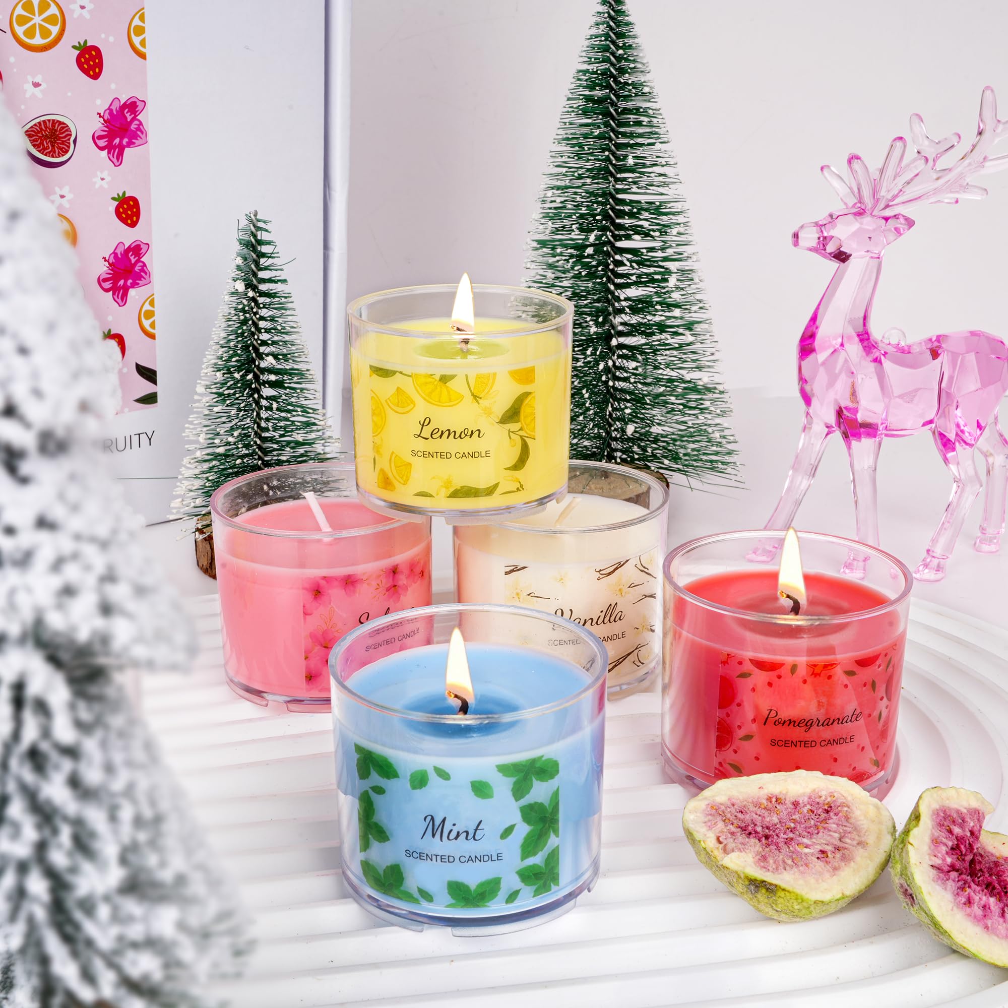 Scented Candles Gift Set, 12Pcs 2.5OZ Natural Soy Wax Long Lasting Portable Travel Tin - Image 3