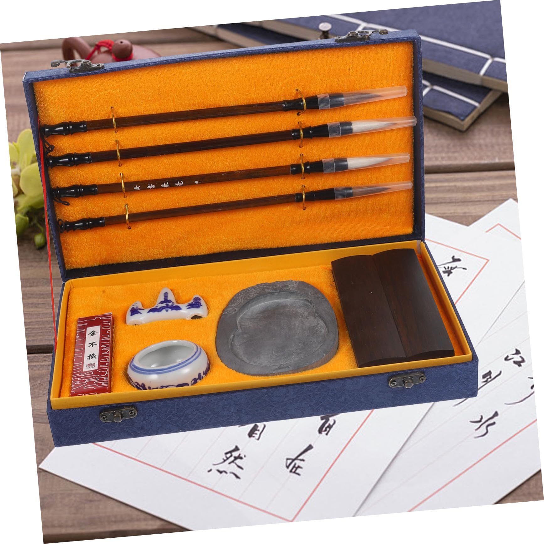 EXCEART Pinceles Para Caligrafía Barra De Tinta Piedra De Tinta y Pincel De Práctica Para Estudiantes y Material Escolar De Dibujo Artístico