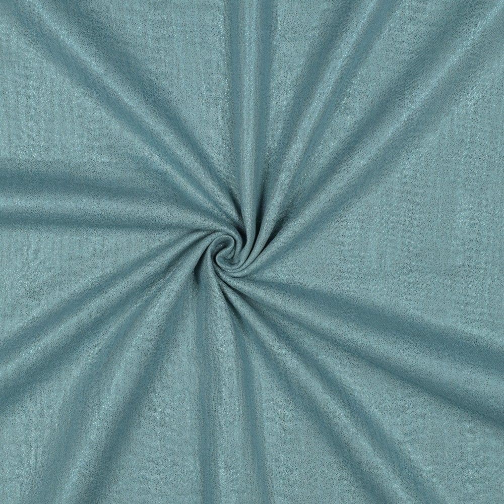 Tissu double gaze bleu sarcelle pailleté 10m anti repassage