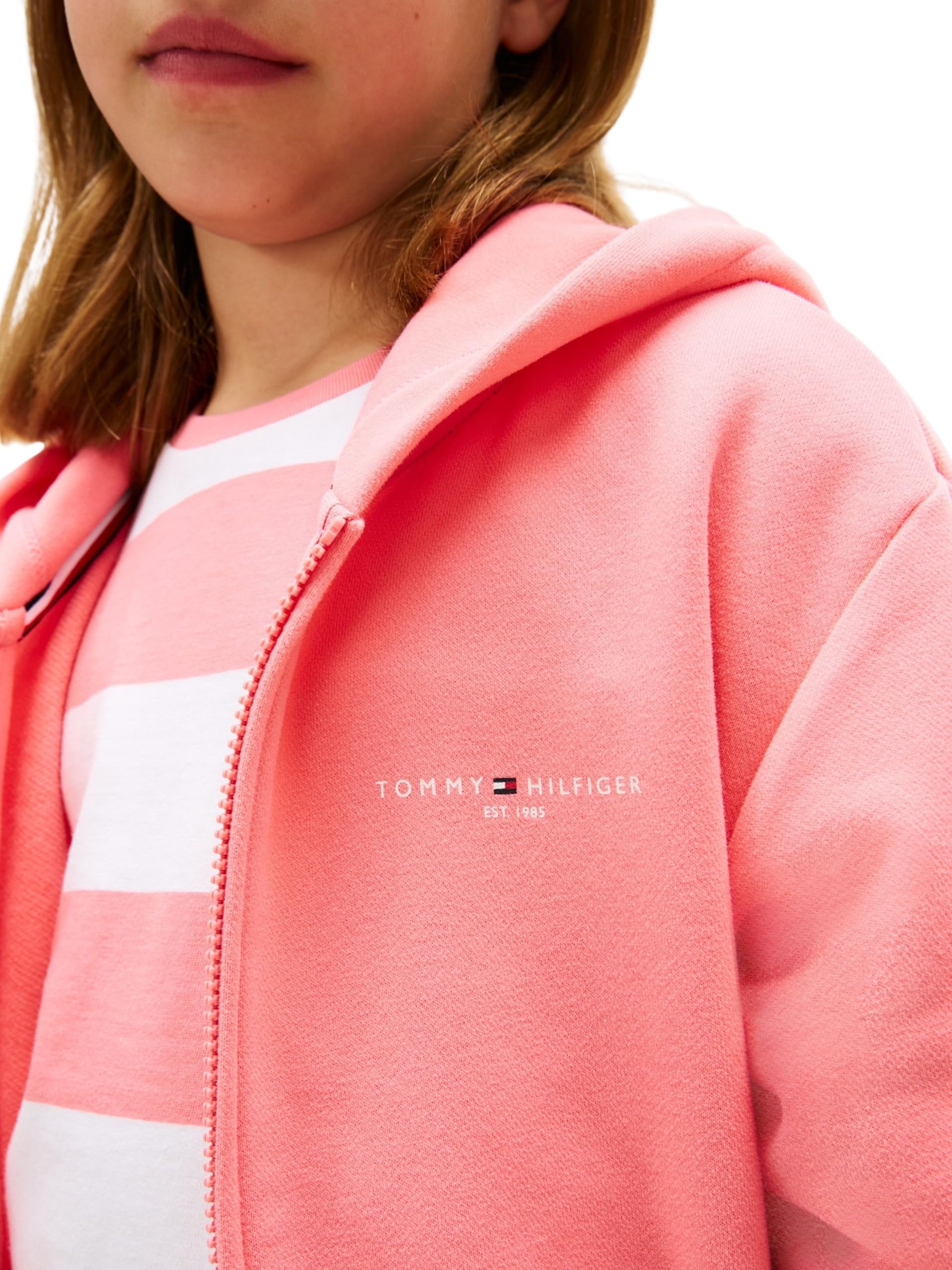 Tommy Hilfiger Mini Corp Zip Through Hoodie Ks0ks00726 Felpe Unisex - Bambini e Ragazzi (Pacco da 1)