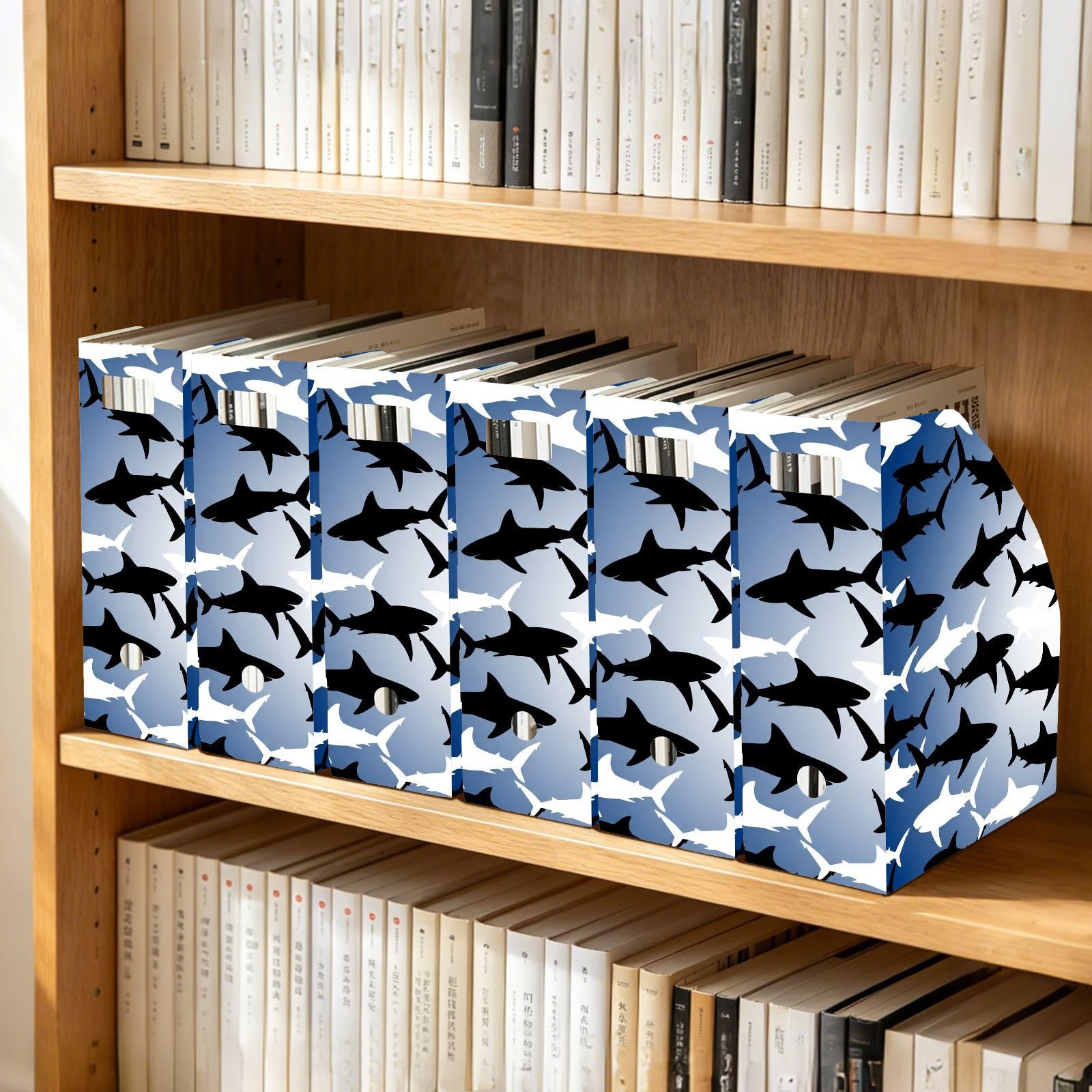 Classic Shark - Organizer per cartelle, in polipropilene resistente