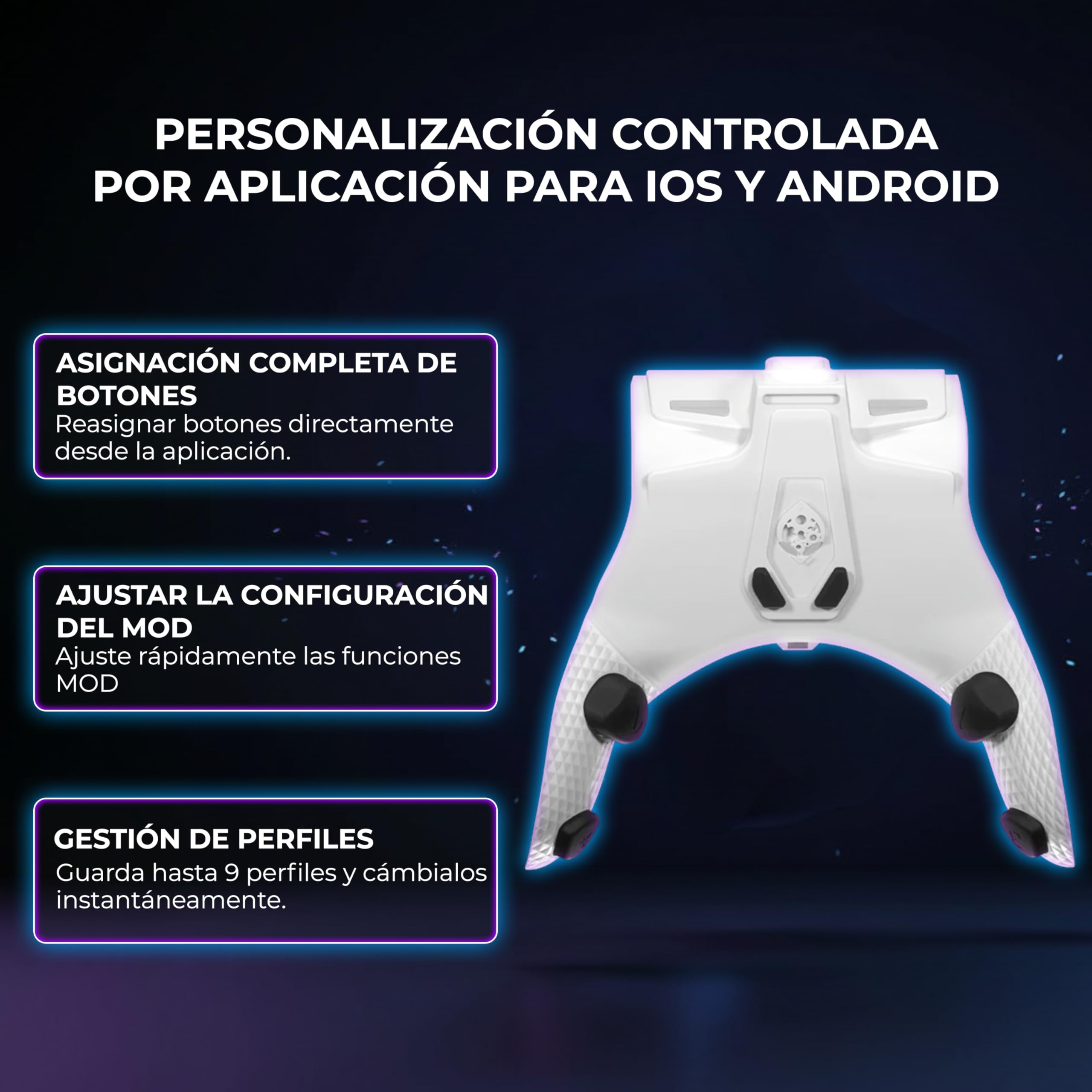 Collective Minds Strike Pack ‘Horizon’ Kit MOD con cable para controlador Xbox | 4 botones traseros programables | Accesorio con app para gamers pro | Compatible Xbox Series X|S y One