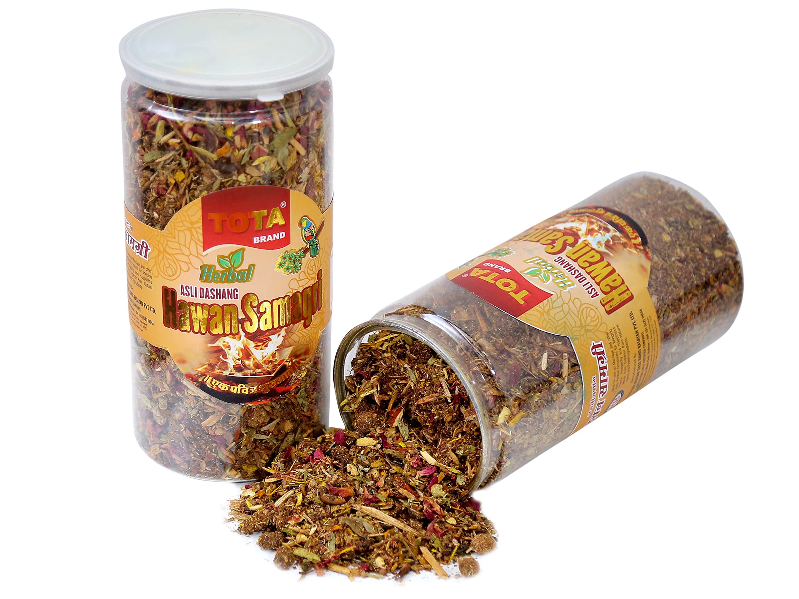 Tota Herbal Havan Samagri for Pooja - 400g Jar 100% Natural and Pure Hawan Samagri for Hawan Kund, Durga Puja, Home Pooja and Other Auspicious Occasions