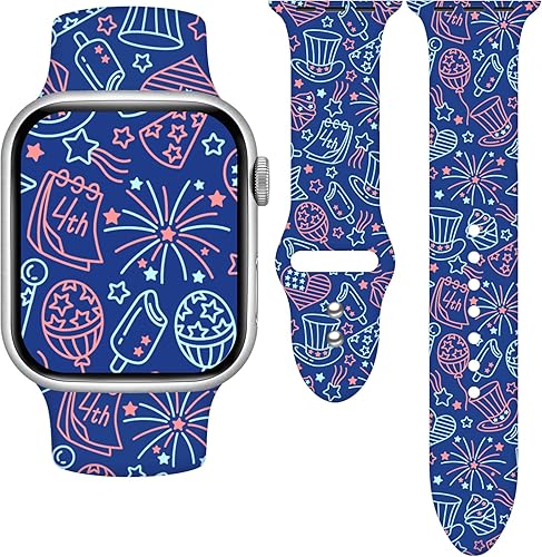 Miniatura 8 de Holiday - Correa de reloj compatible con Apple Watch de 1.496 pulgadas, 1.575 pulgadas, 1.614 pulgadas, 1.654 pulgadas, 1.732 pulgadas, 1.772