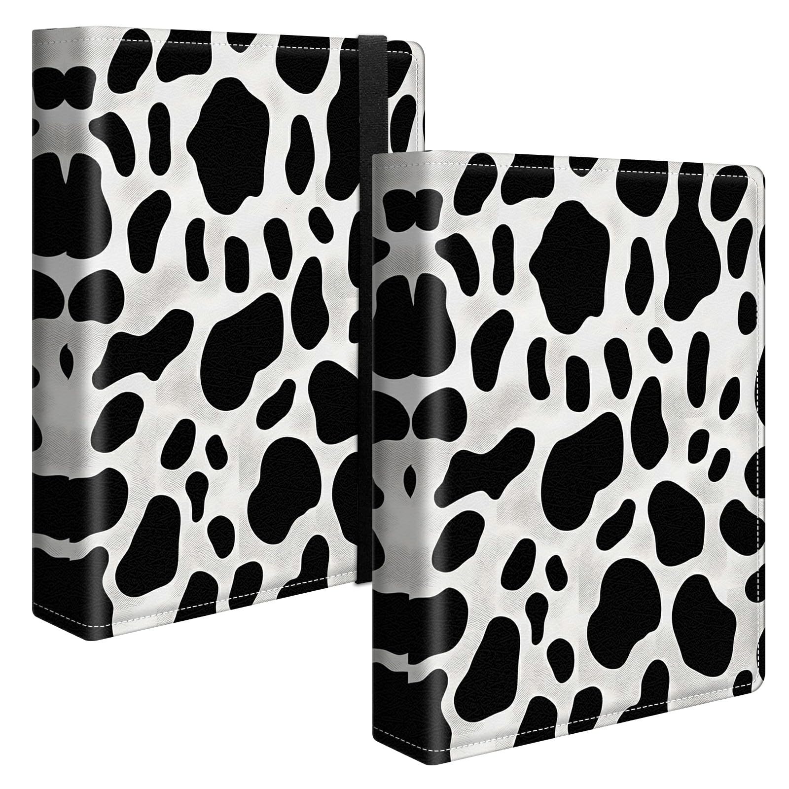 Cow Prints Photo Album 4x6 120 Pockets Photos with Strong Elastic Band, Small Mini Albums Sheet Protector Folder for Photos, Album for Family Wedding Baby Women Men Vacation Gift