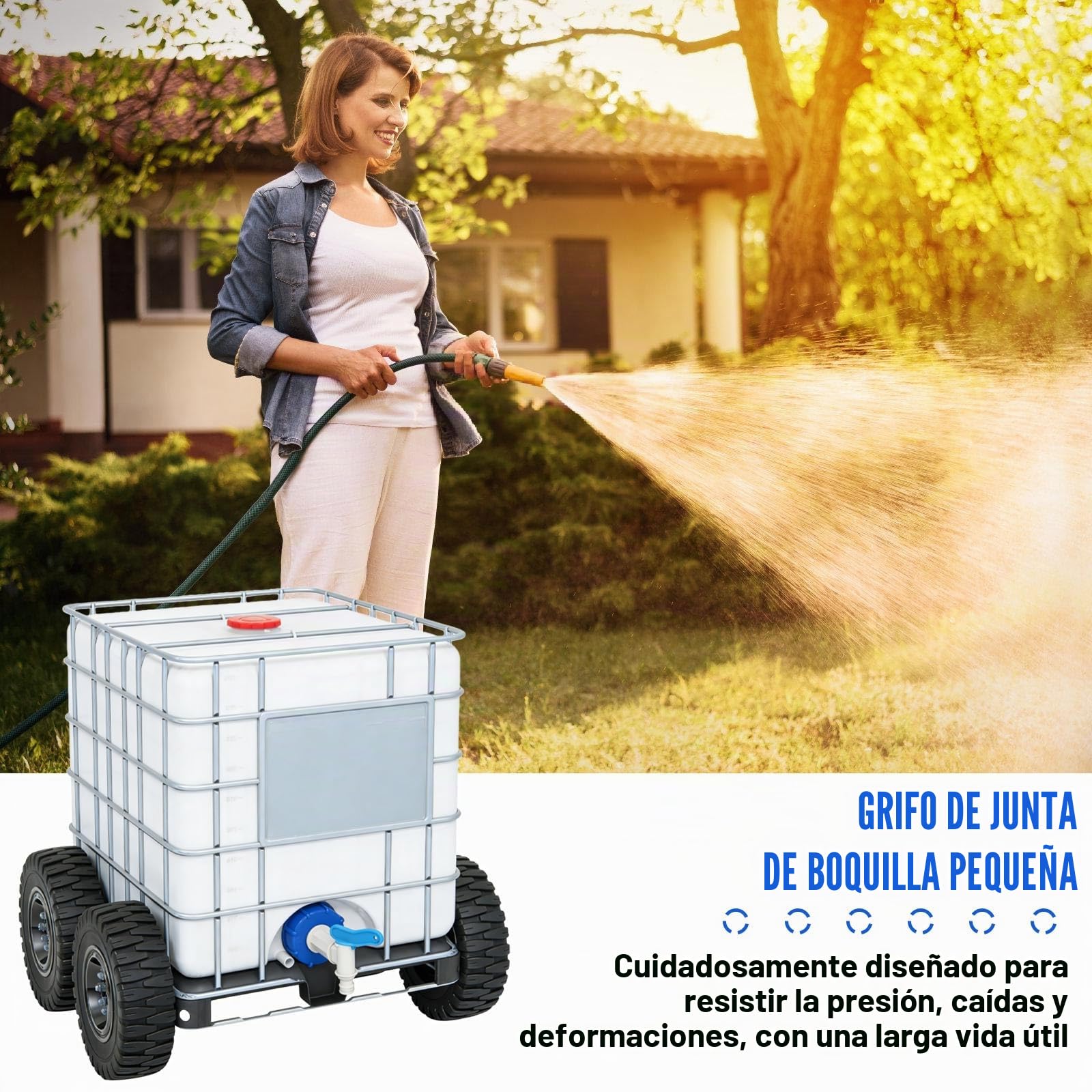 6 grifos dosificadores, bidón con conexión roscada, bidón para recipiente de 15 – 60 L, grifo dosificador a prueba de fugas para llenado de agua potable, cocina, comercio, agricultura