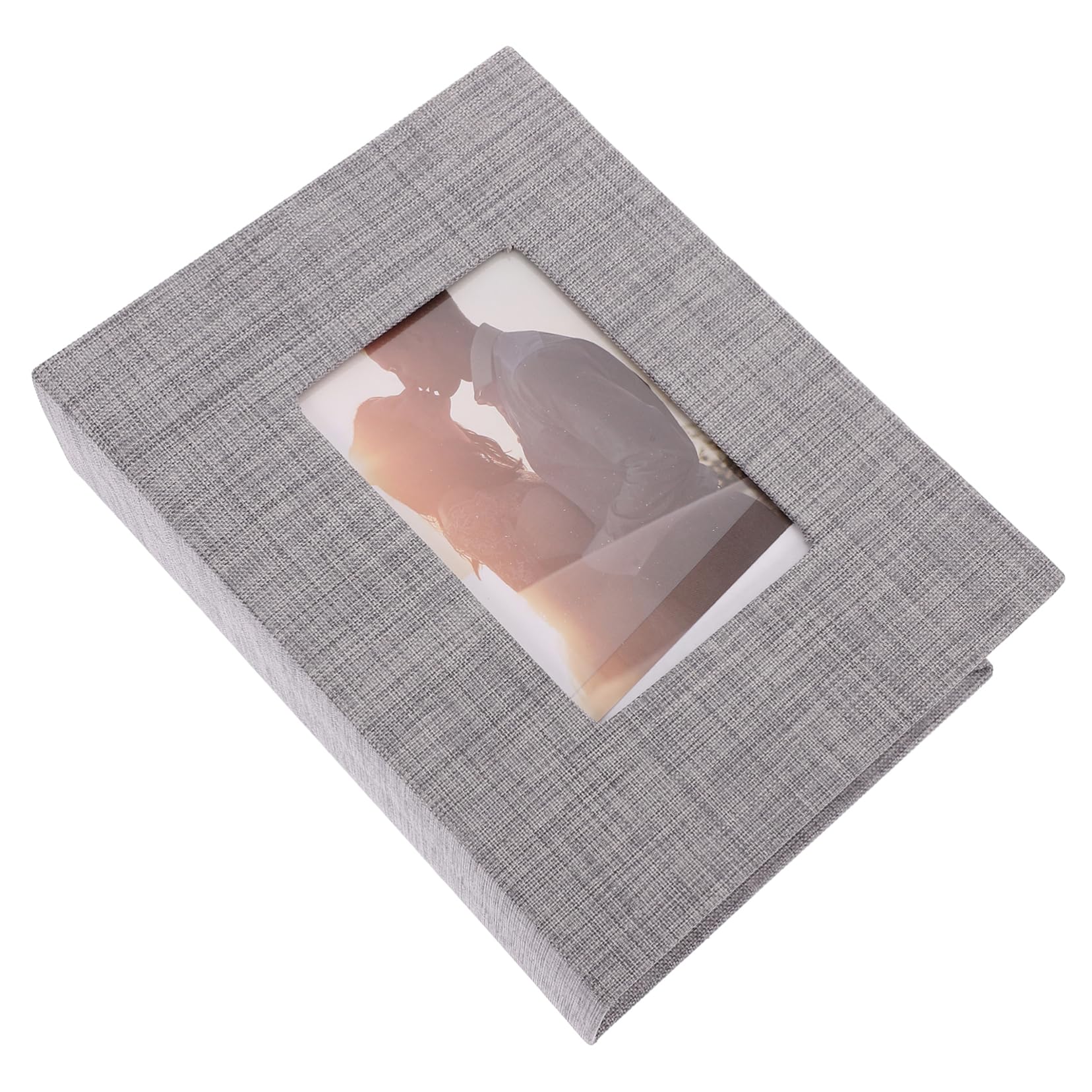 5 Stück Leinen Fotoalbum Schrottbuch Fotoalben Erinnerungen Fotoalbum Familien Buch Tuch Dekoratives Fotobuch DIY Buchalbum Graues Pvc