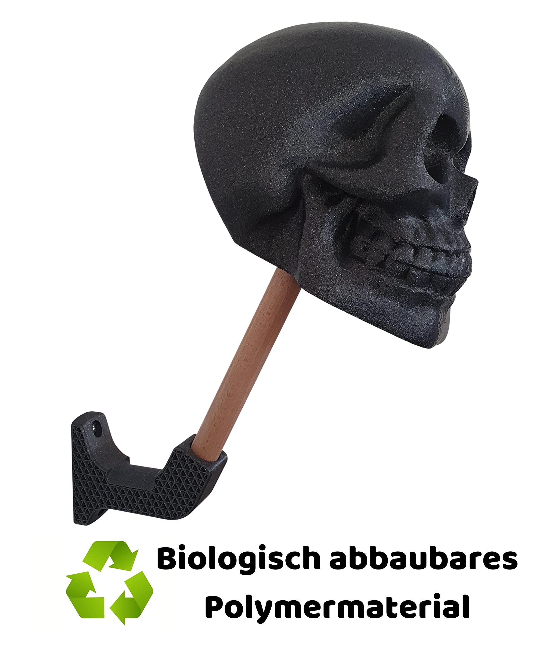 Motorradhelmhalterung in Schädel-Form – Helmhalter Wand Skull