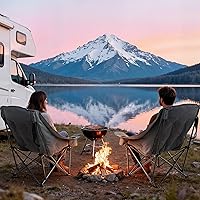Vista 6 de Sillas de Camping de Gran Tamaño para Adultos Plegables Silla de Camping Acolchada de Servicio Pesado XL Silla de Camping - Soporte de 400 Libras