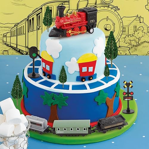 Miniatura 151 de Hooqict 26 piezas de decoraciones de pasteles de los años 80 y 90, decoraciones retro de los años 80 de hip hop con bolas de purpurina para cupcakes