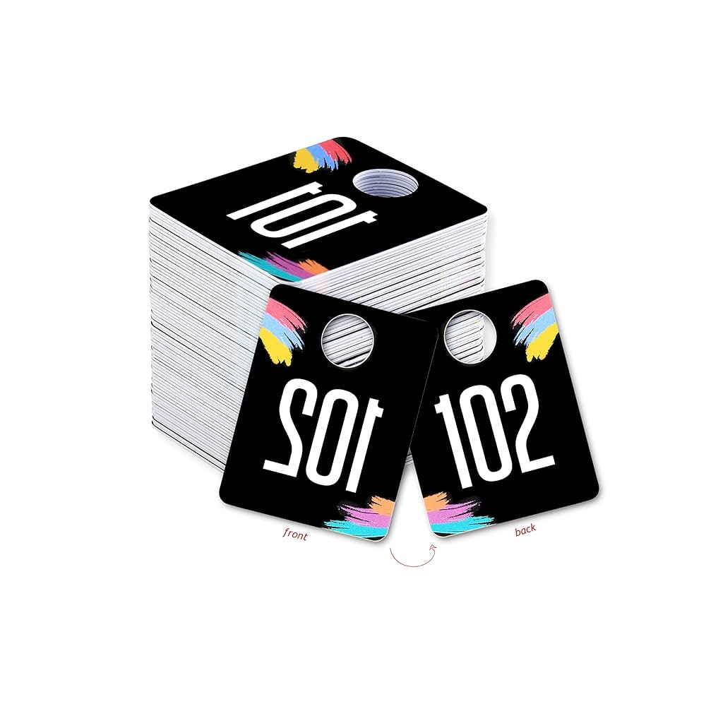 Amazon.com : Plastic Number Tags, Normal and Reverse Mirror