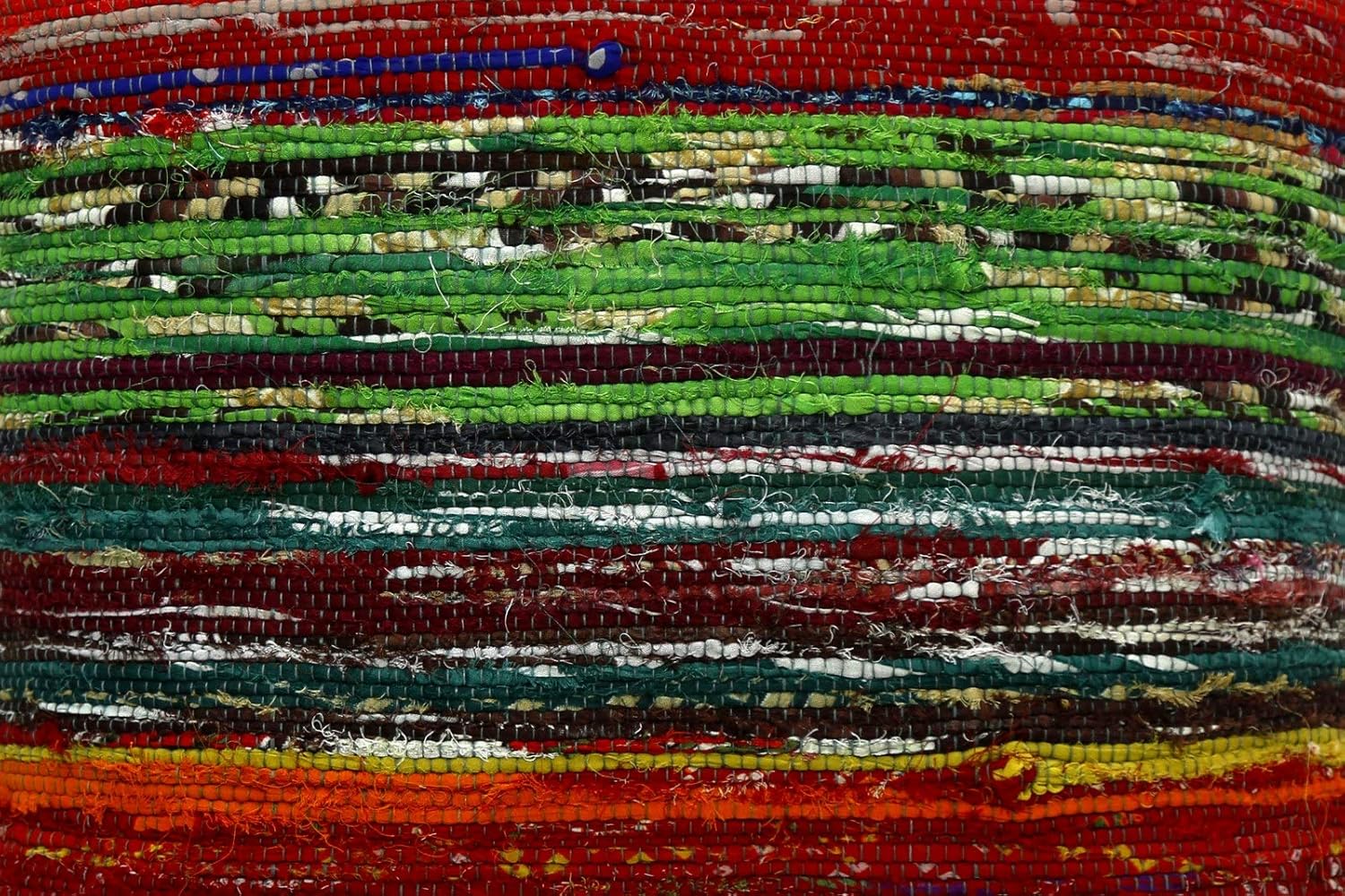 Trade Star Handmade Rag Rug Cushion Cover for Decoration Handloom Throw Pillowshams Boho Home Decor Sofa Cushion Cover Decorative Pillow Cover for Living Room(Pattern 4)