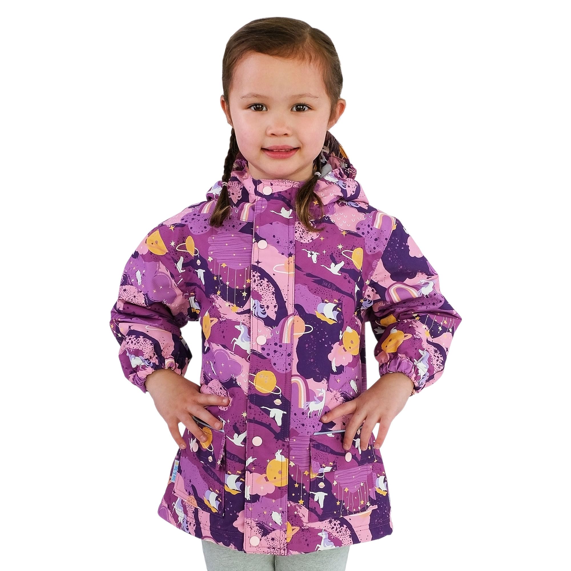 JAN &amp; JUL Waterproof Cozy-Dry Rain Jacket for Kids