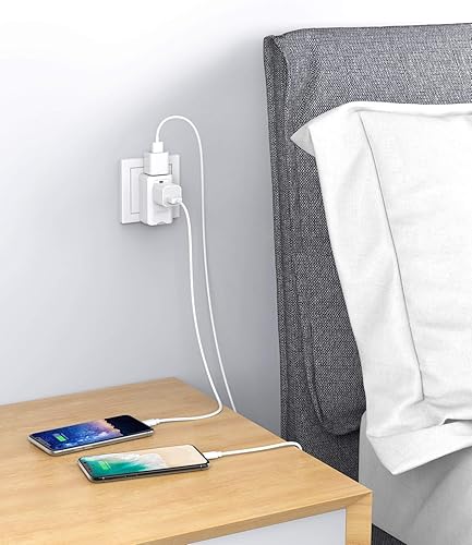 Miniatura 2 de BESTEK Adaptador de enchufe de viaje en todo el mundo, adaptador de enchufe de entrada dual de 100-250 V, adaptador universal de viaje todo en uno,