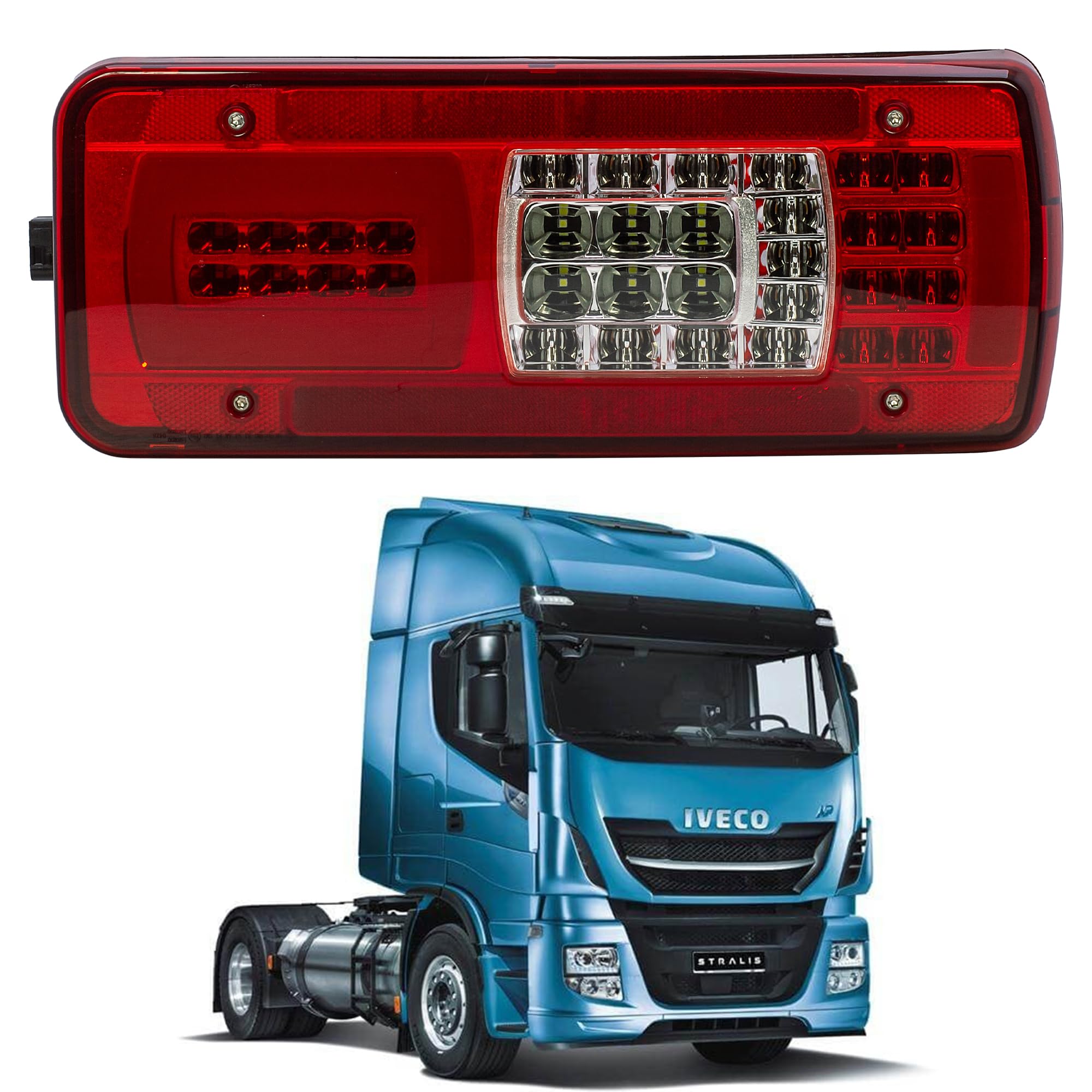 LONGLING Fanale posteriore destro a LED, 24 V, per camion Iveco Stralis Eurocargo