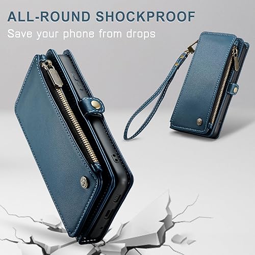 Miniatura 6 de Defencase Funda para teléfono Moto G Power 2022, con bloqueo RFID, para Motorola Moto G Power 2022, cartera para mujeres y hombres, correa de muñeca