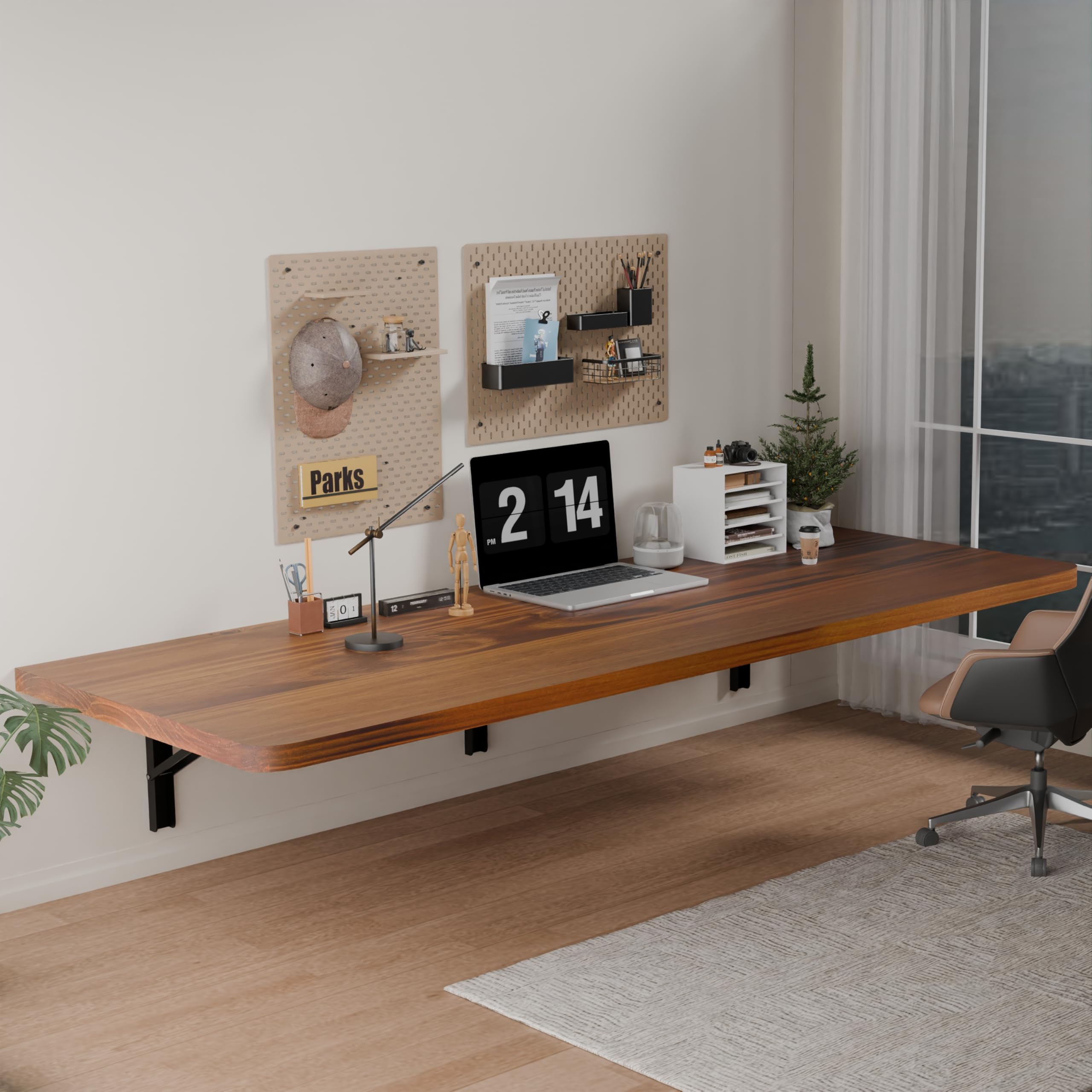 Amazon.com: IAE Floating Wall Mounted Folding Table Desk with Pine