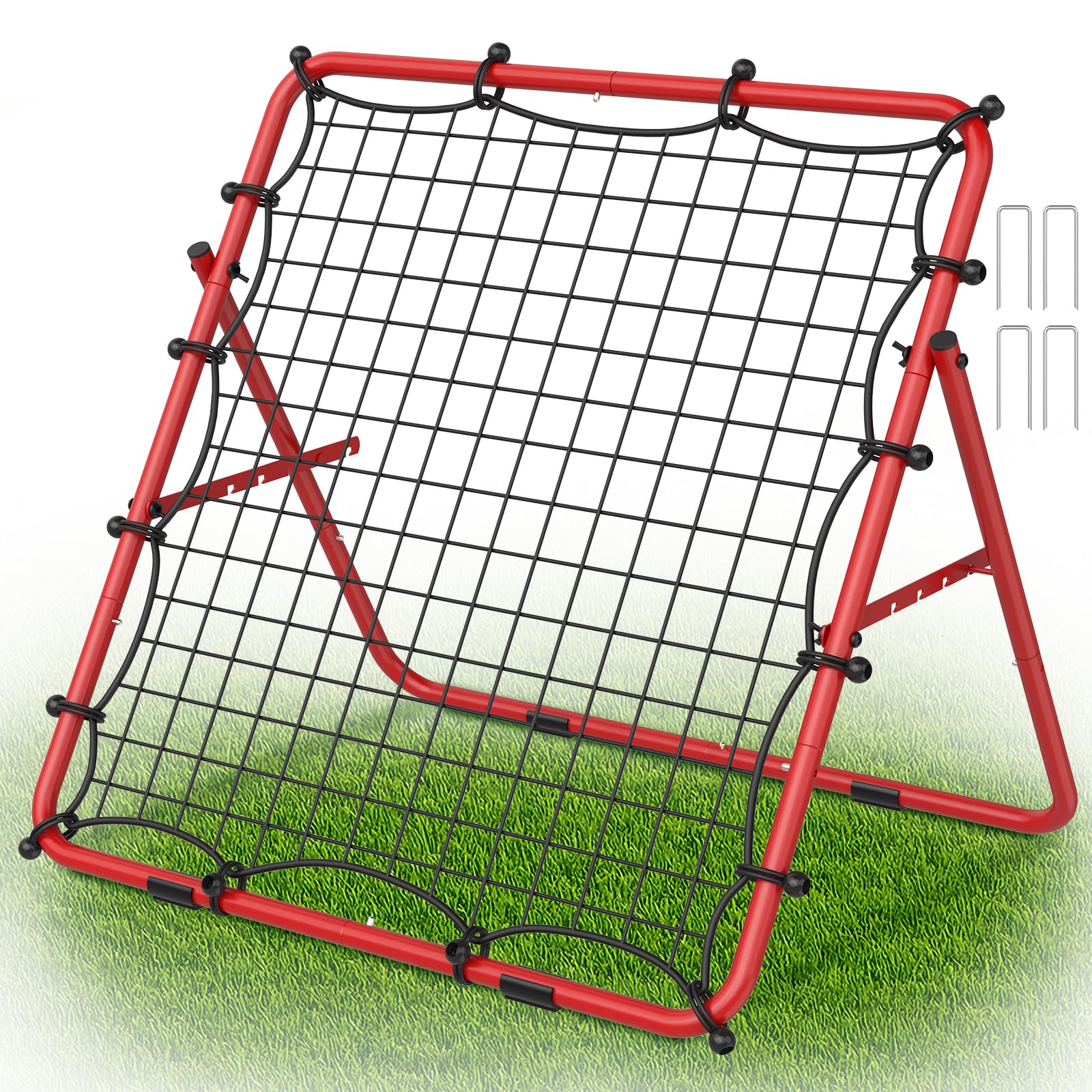 LIANTRAL Volleyball-Rückprallnetz, verstellbares Rückprallnetz für Fußball, Volleyball, Fußball, Baseball und Lacrosse, tragbarer, faltbarer Rebounder für Pass- und Schießübungen