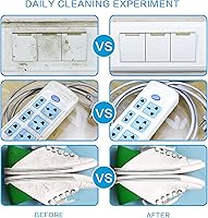 Vista 4 de 50PCS Magic Cleaning Sponge Eraser Sheets, Reusable Thin Nano Cleaner Pads Eraser Wipes for Kitchen Shoe Furniture Bathroom Shower Sink