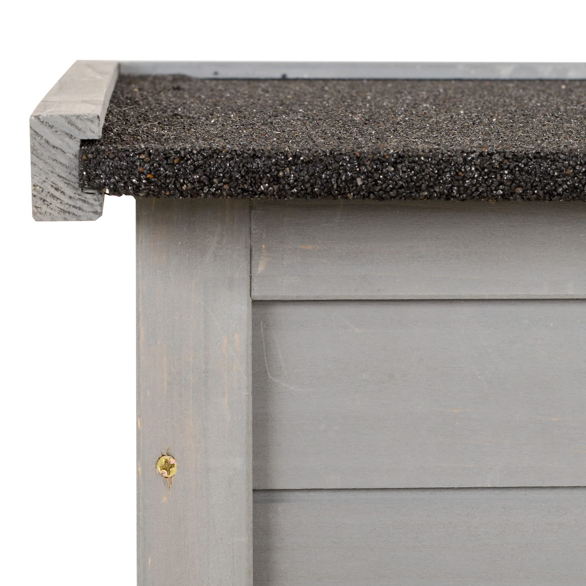 Outsunny Armoire de Jardin abri Jardin Remise pour Outils sur Pied dim. 87L x 46,5l x 96,5H cm étagère Portes persiennes Toit bitumé Gris