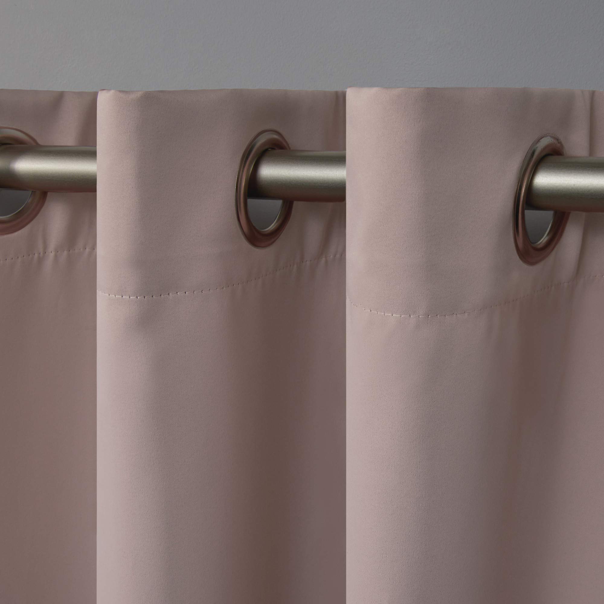 Exclusive Home Curtains Academy Total Blackout Grommet Top Panel Pair, Blush, 52x84, 2 Piece, W 52" x L 84" (2 Panels) - Image 3
