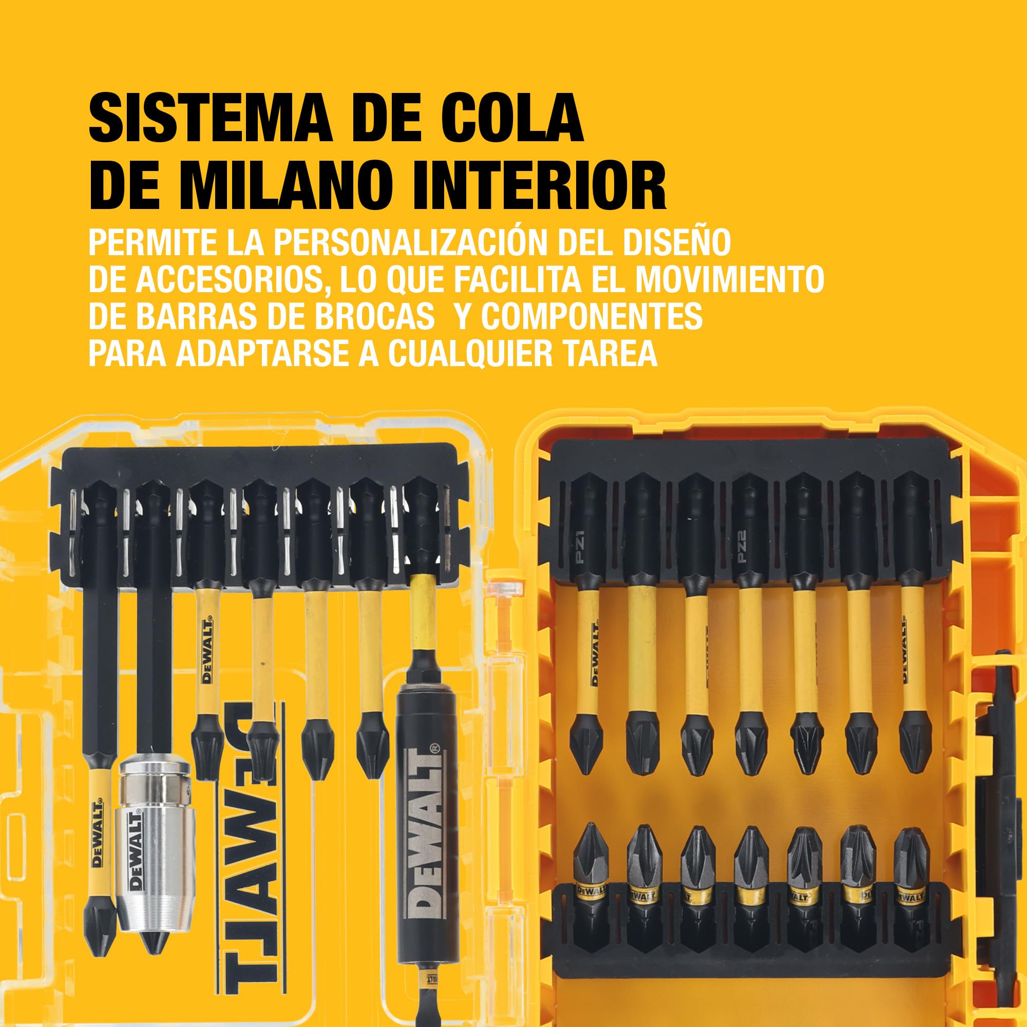 DEWALT EXTREME FlexTORQ Juego de atornillado (37 piezas), DT70731T-QZ