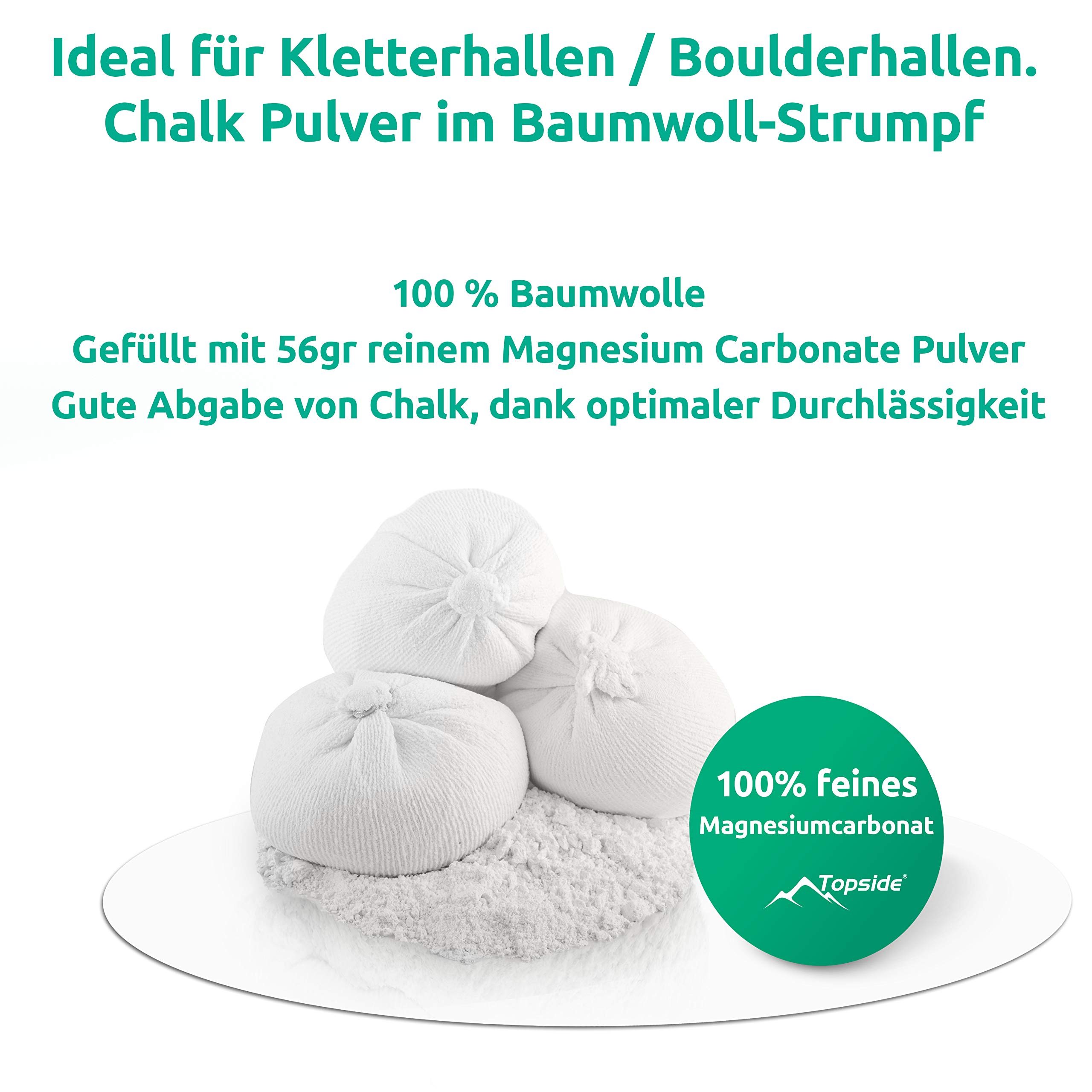 TOPSIDE Boule de Magnésie Chalk Ball pour Escalade Crossfit Gymnastique