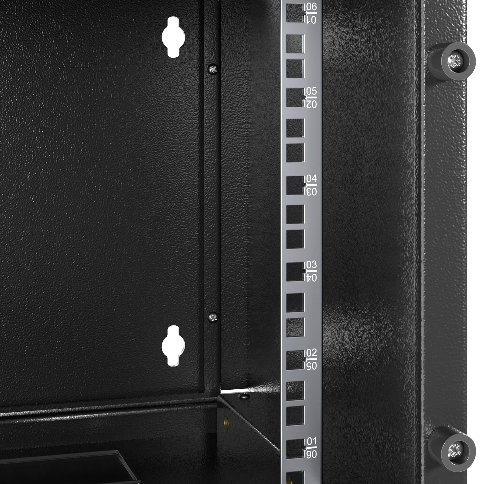 hb-digital Armoire réseau 9HE - Montage mural - Porte en verre - Serrure - Boîtier mural pour routeur EDV - Panneau de brassage - Charge maximale : 30 kg - Robuste - Profondeur : 300 mm -