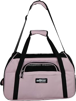 EliteField Soft Sided Pet Carrier (, Airline Approved), Multiple Sizes and Colors Available (Large: 19 L x 10 W x 13 H, Pink)