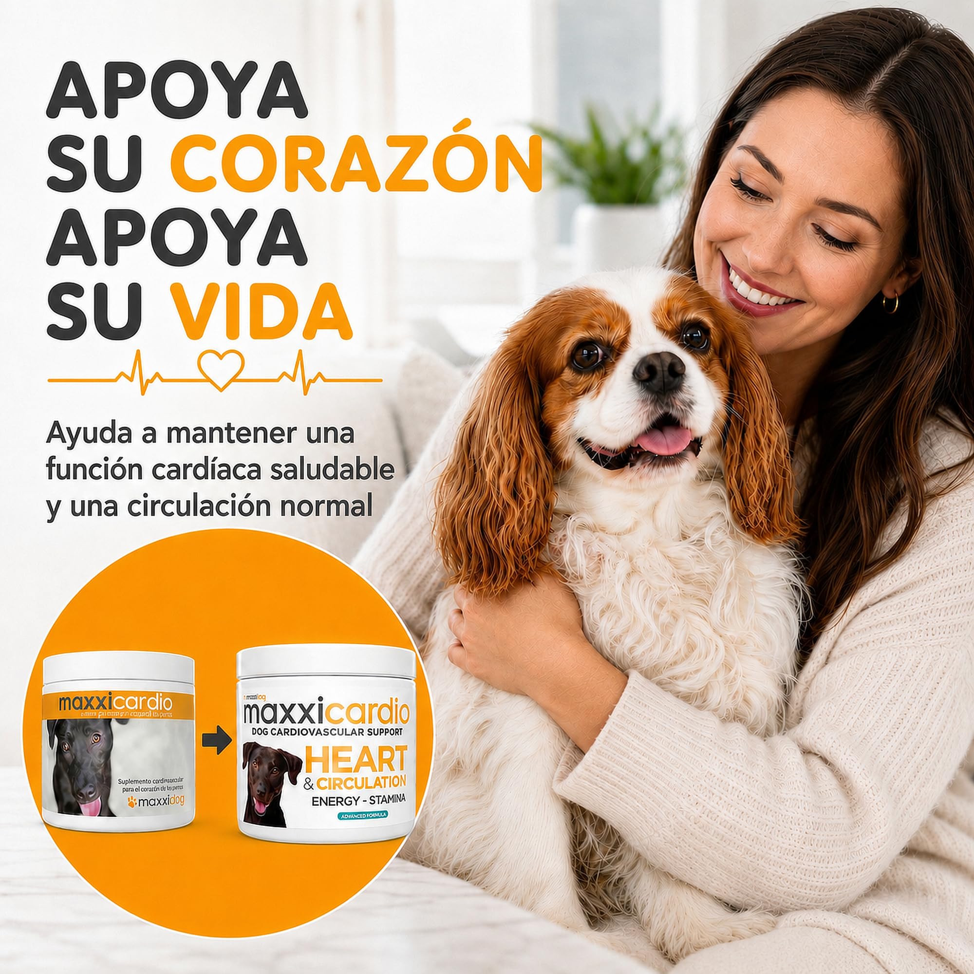 maxxipaws maxxicardio Soporte para el Corazón y el Sistema Cardiovascular - Suplemento en Polvo para Perros, 90 g