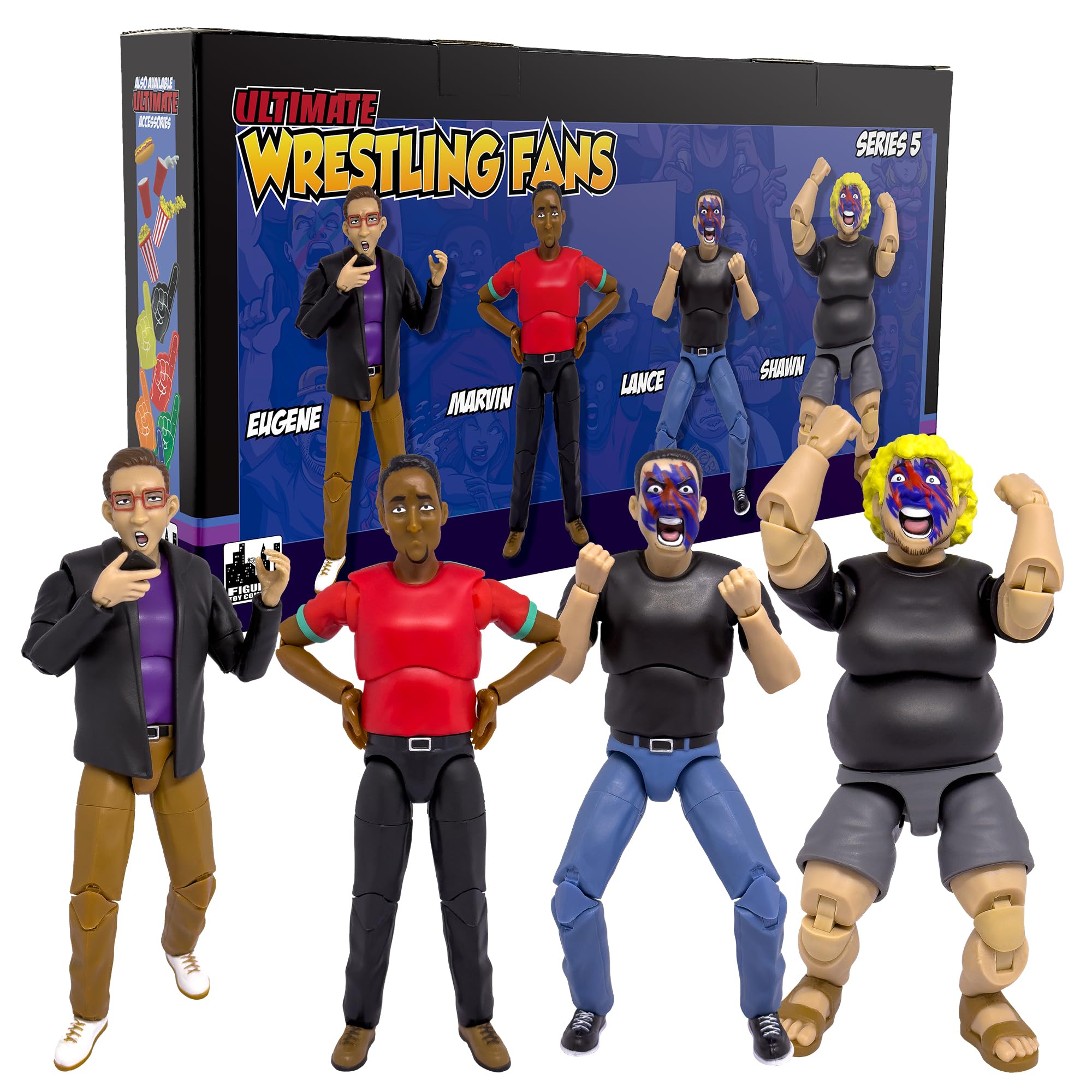 Ultimate Wrestling Crowd Fan Figures Four-Pack [Series 5]