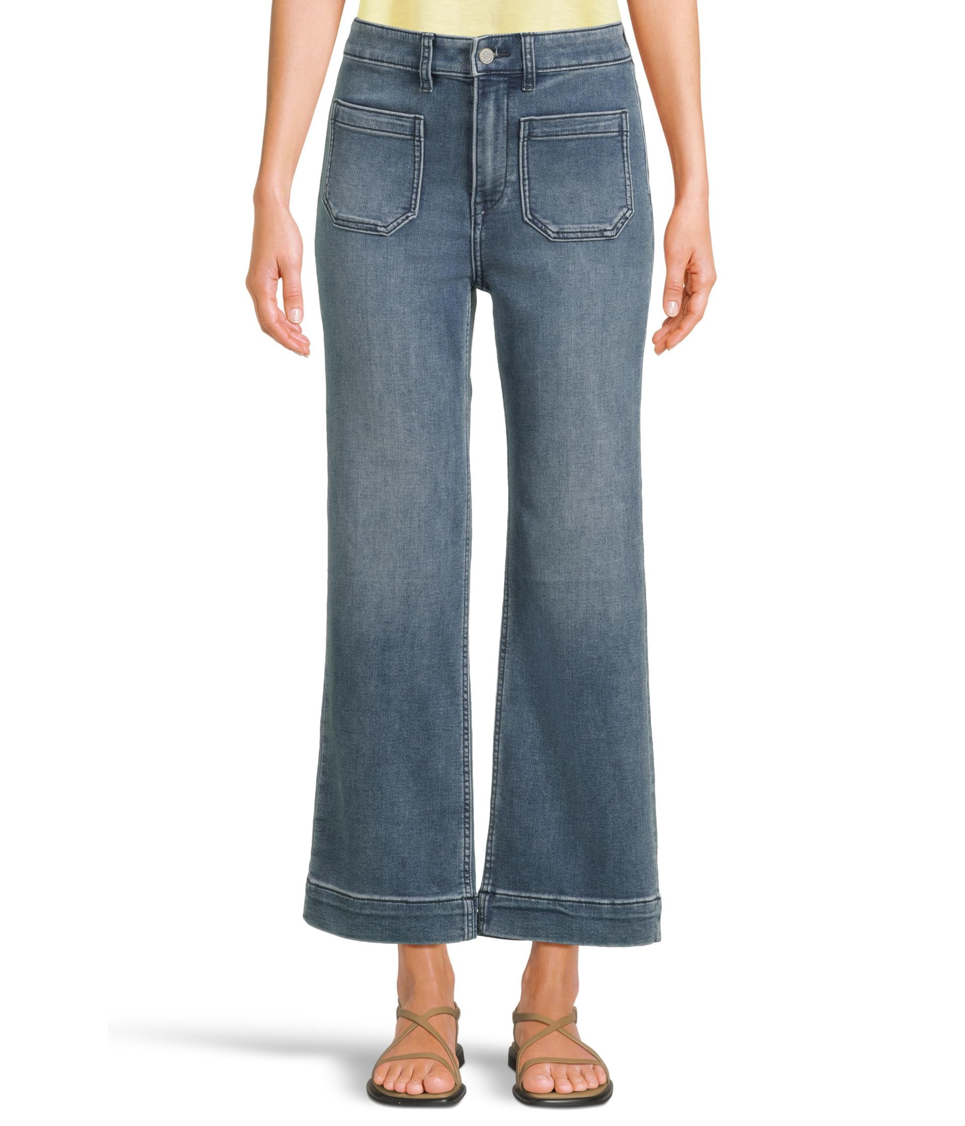Faherty Womens Stretch Terry Patch Pocket Ankle Pants