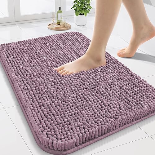Miniatura 159 de Arotive Alfombras de Baño 30x20, Alfombras de Baño de Chenilla Shaggy Extra Suaves y Absorbentes, Lavables a Máquina con Respaldo de Goma