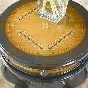 Hidden Treasures Round Accent Table : Amazon.co.uk: Home & Kitchen