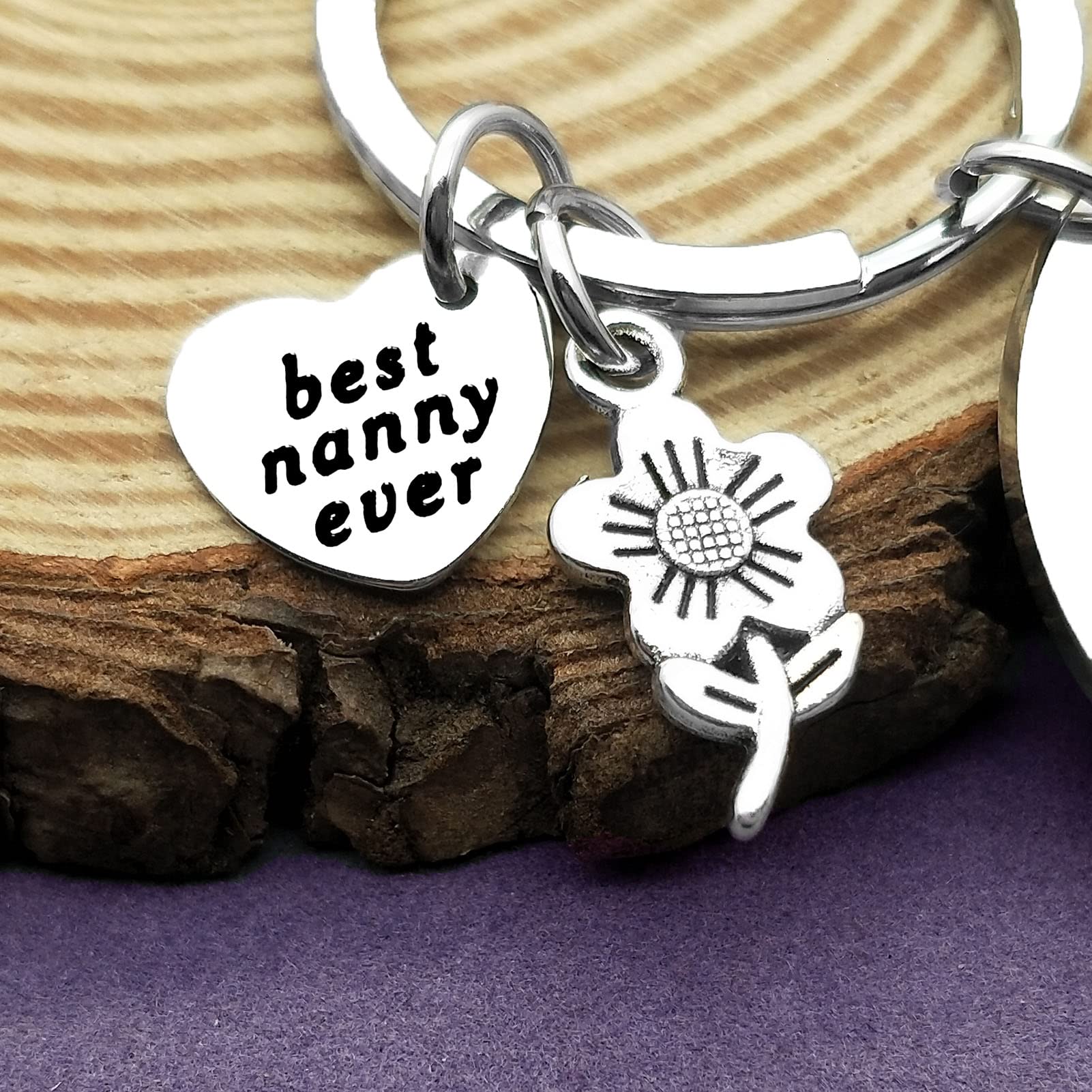 Vadaka Nanny Appreciation Jewelry Keychain Grandma Gift Nanny Gift from Grandchildren Thank You Present for Grandma Grandmother Babysitter Present Appreciation Gifts Christmas Birthday Gifts