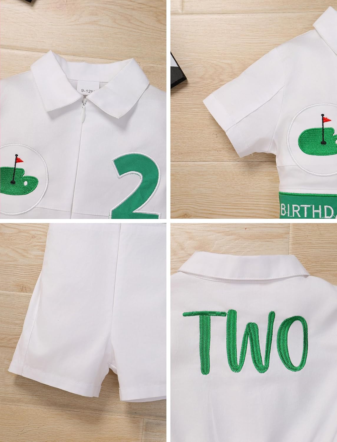 IMEKIS Baby Boys Golf 1st 2nd Birthday Outfit One Piece Jumpsuit Short Sleeve Cake Smash Photo Shoot - Image 4