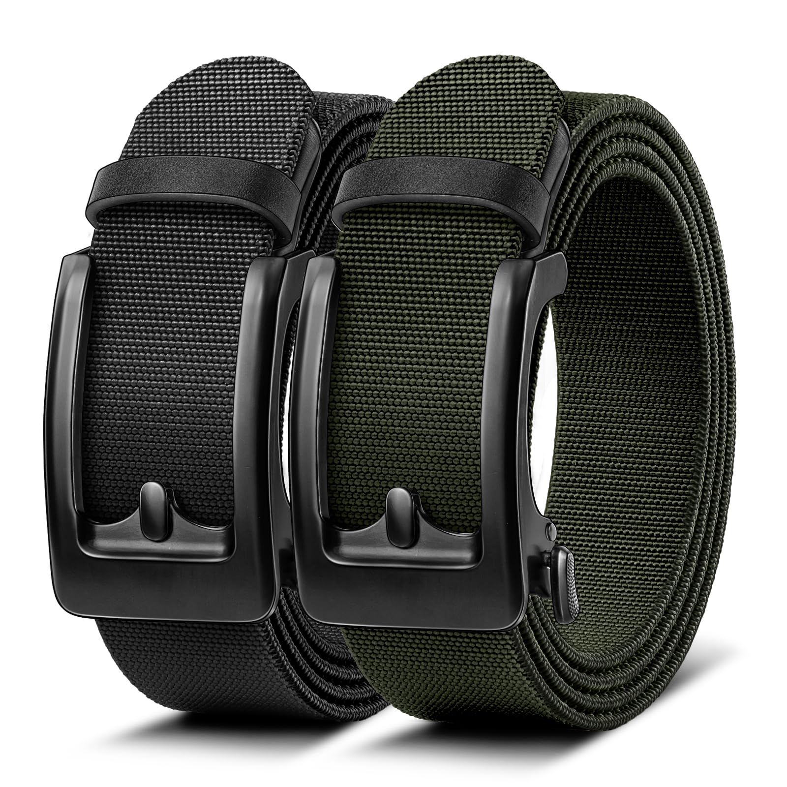 BULLIANT Men Ratchet Stretch Belt Multi-Pack-Trimmable 1 1/2"-Gift Boxed