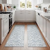 Vista 35 de jinchan Tapete de pasillo o cocina lavable, de época, reverso de hule antideslizante, ultradelgado, floral, para dormitorio, baño, lavandería y sala