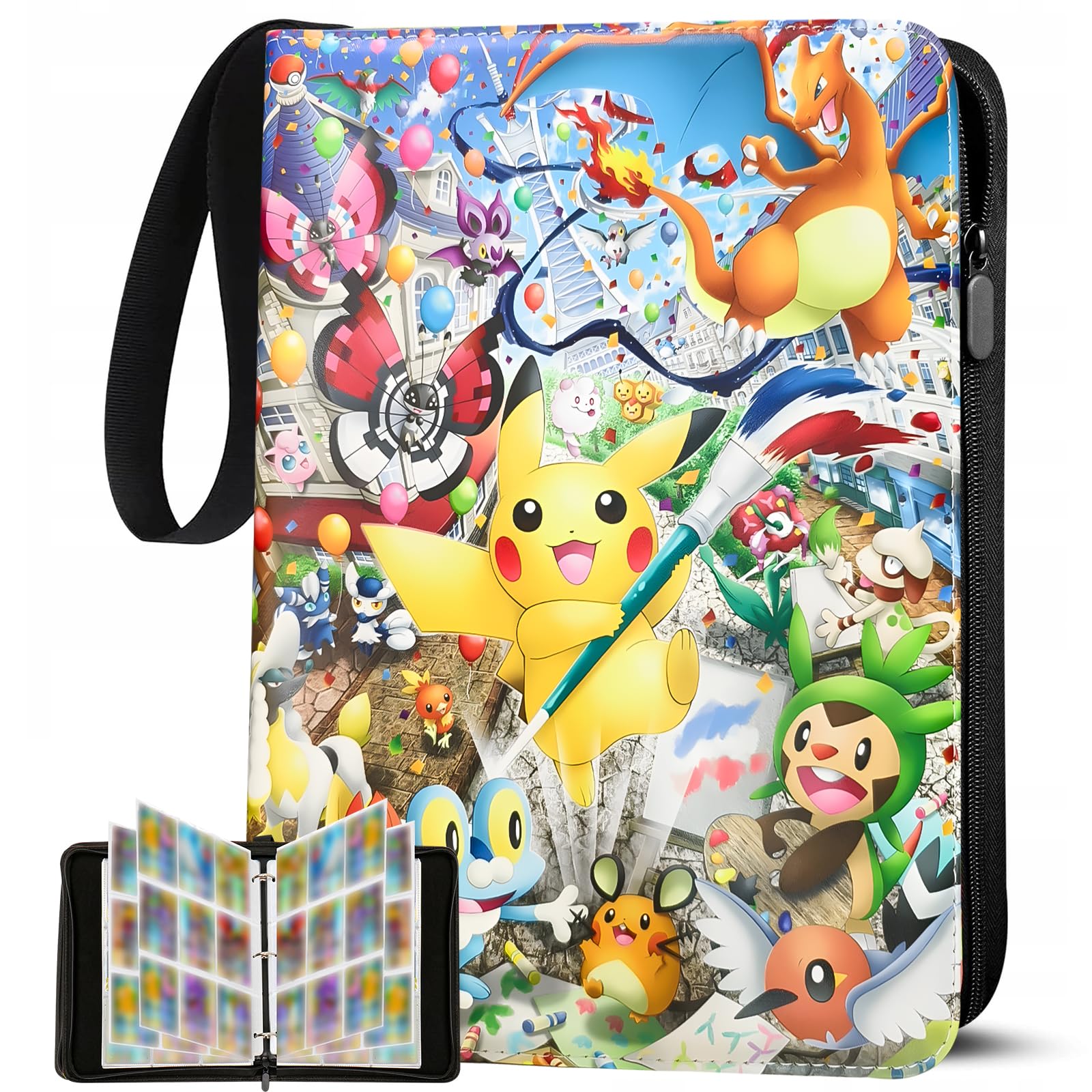 Álbum de recortes para tarjetas, 50 páginas, 900 tarjetas de capacidad, PU impermeable, álbum de tarjetas coleccionables, carpeta portátil, carpeta de tarjetas, cuaderno de 9 bolsillos, colección de